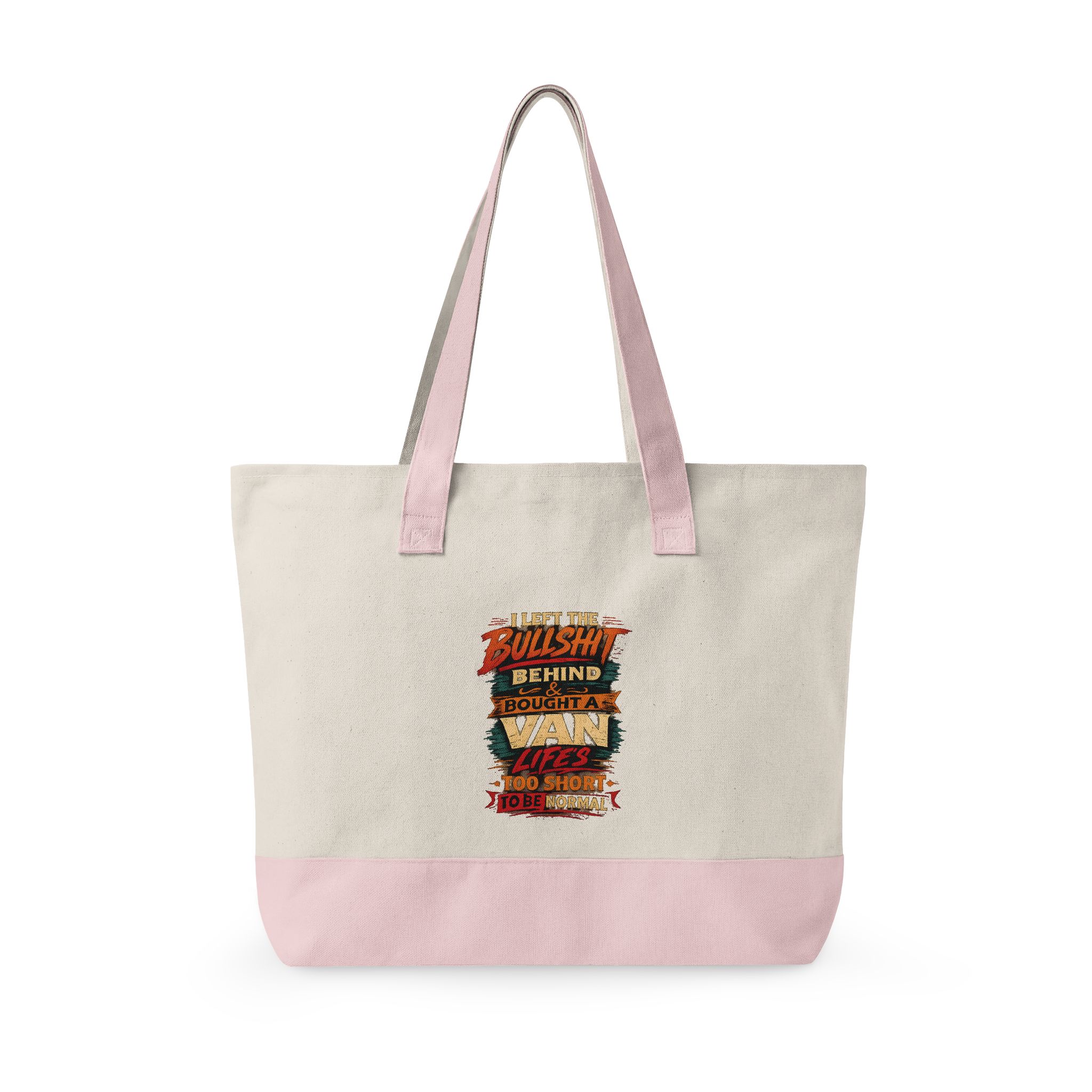 Zippered Canvas Tote — "I Left The Bullshit" (Design F**K-Line)