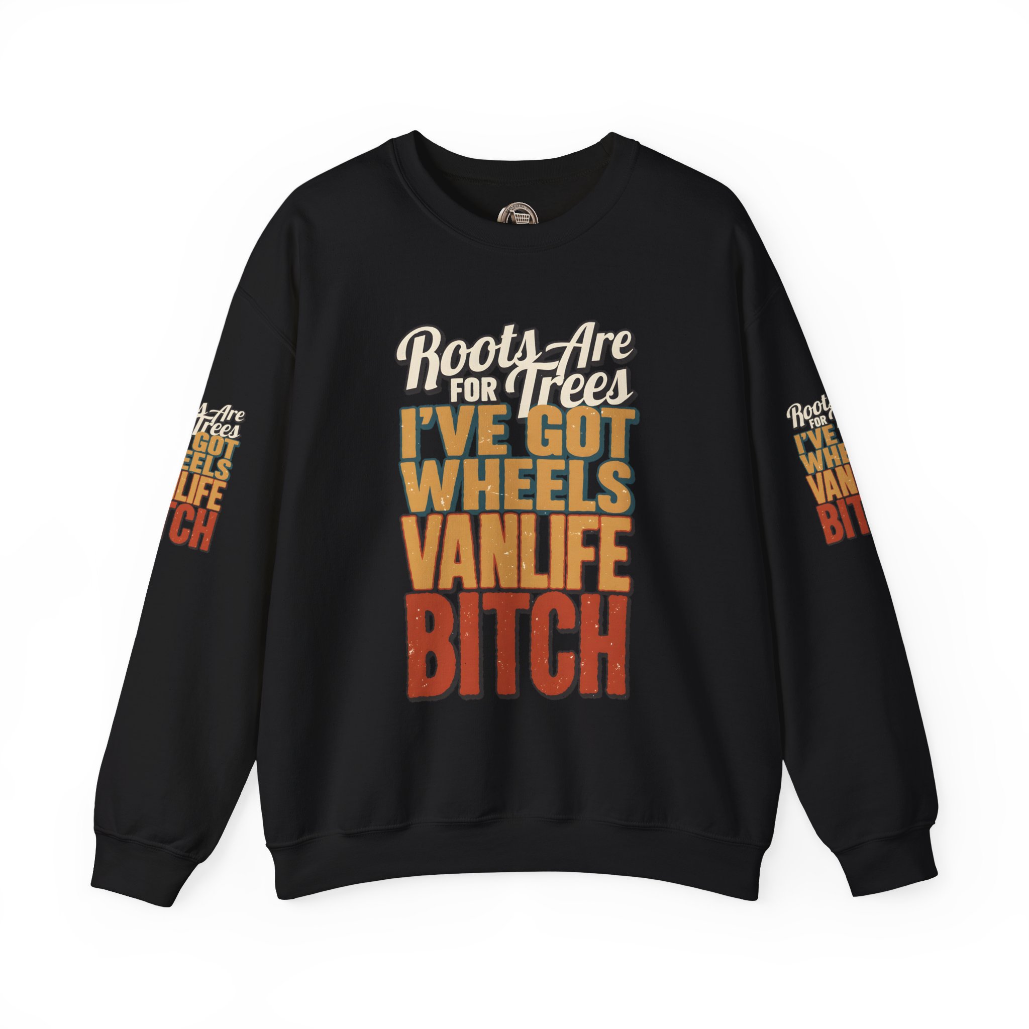 Unisex Heavy Blend™ Crewneck Sweatshirt — "Roots Are For Trees" Design F**K-Line