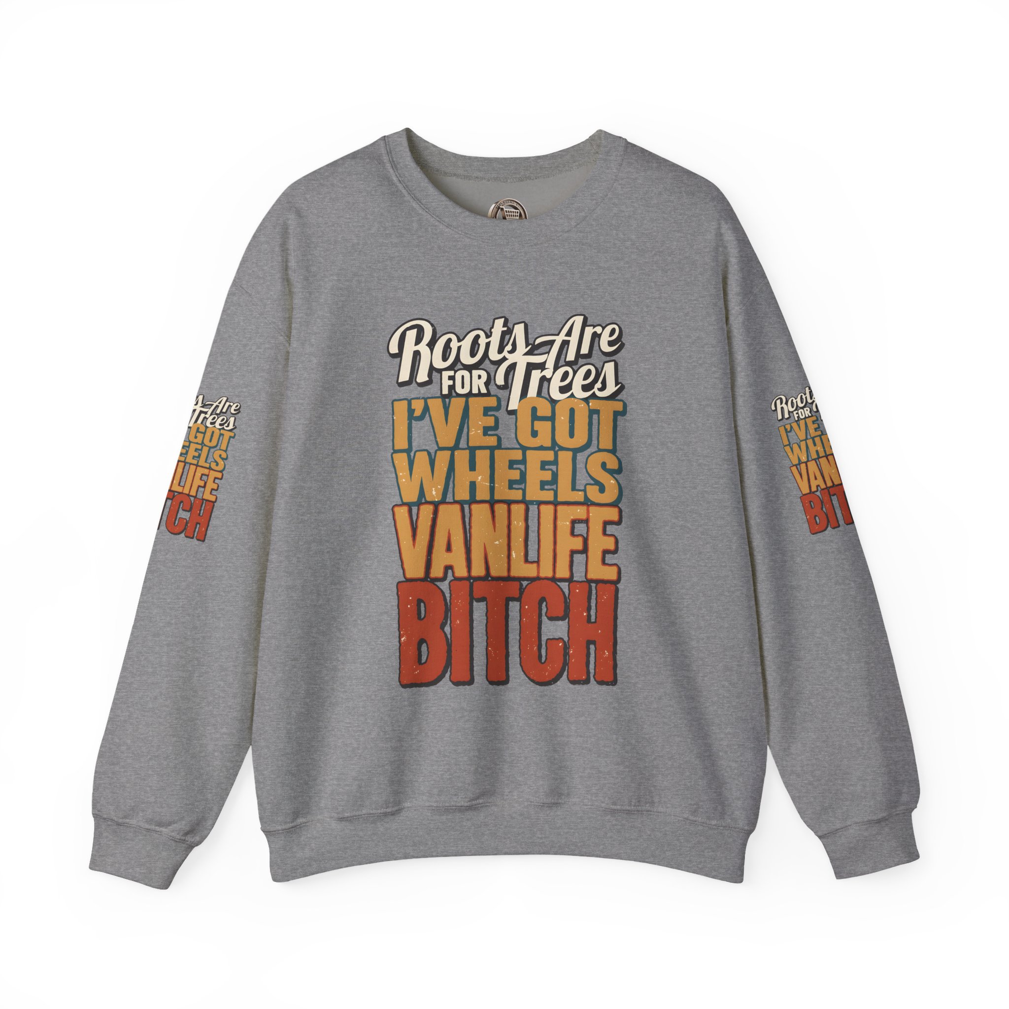 Unisex Heavy Blend™ Crewneck Sweatshirt — "Roots Are For Trees" Design F**K-Line