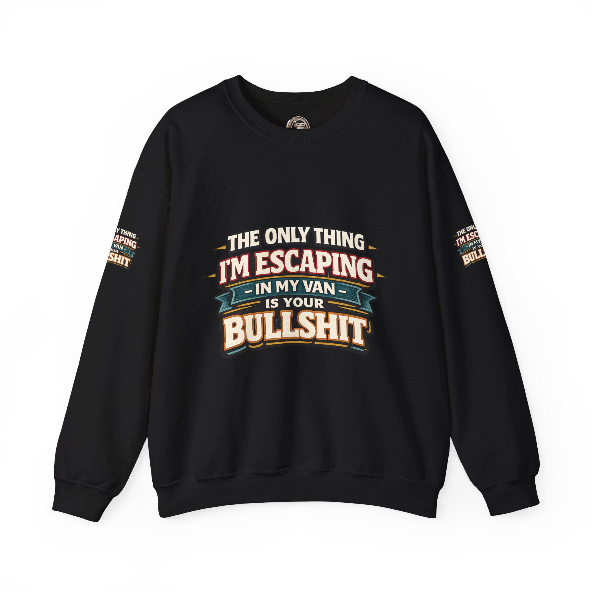 Unisex Heavy Blend™ Crewneck Sweatshirt — "The Only Thing I´m Escaping" Design F**K-Line