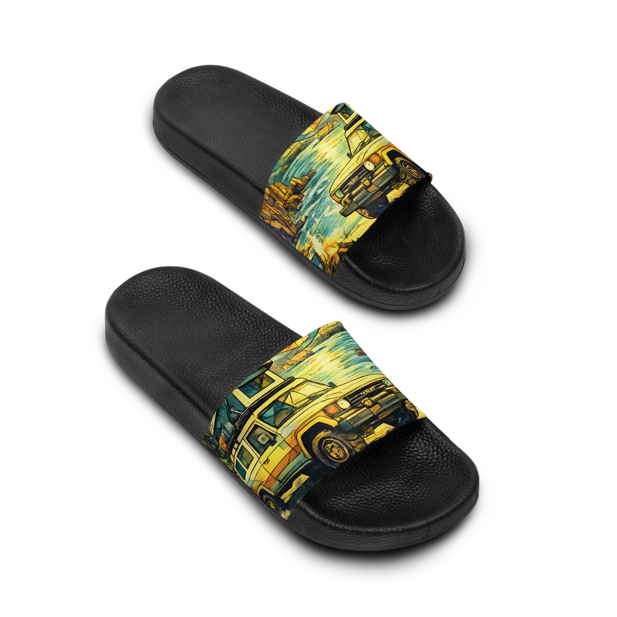 Women's Slide Sandals - Jeep Slides (Cubic-Line)