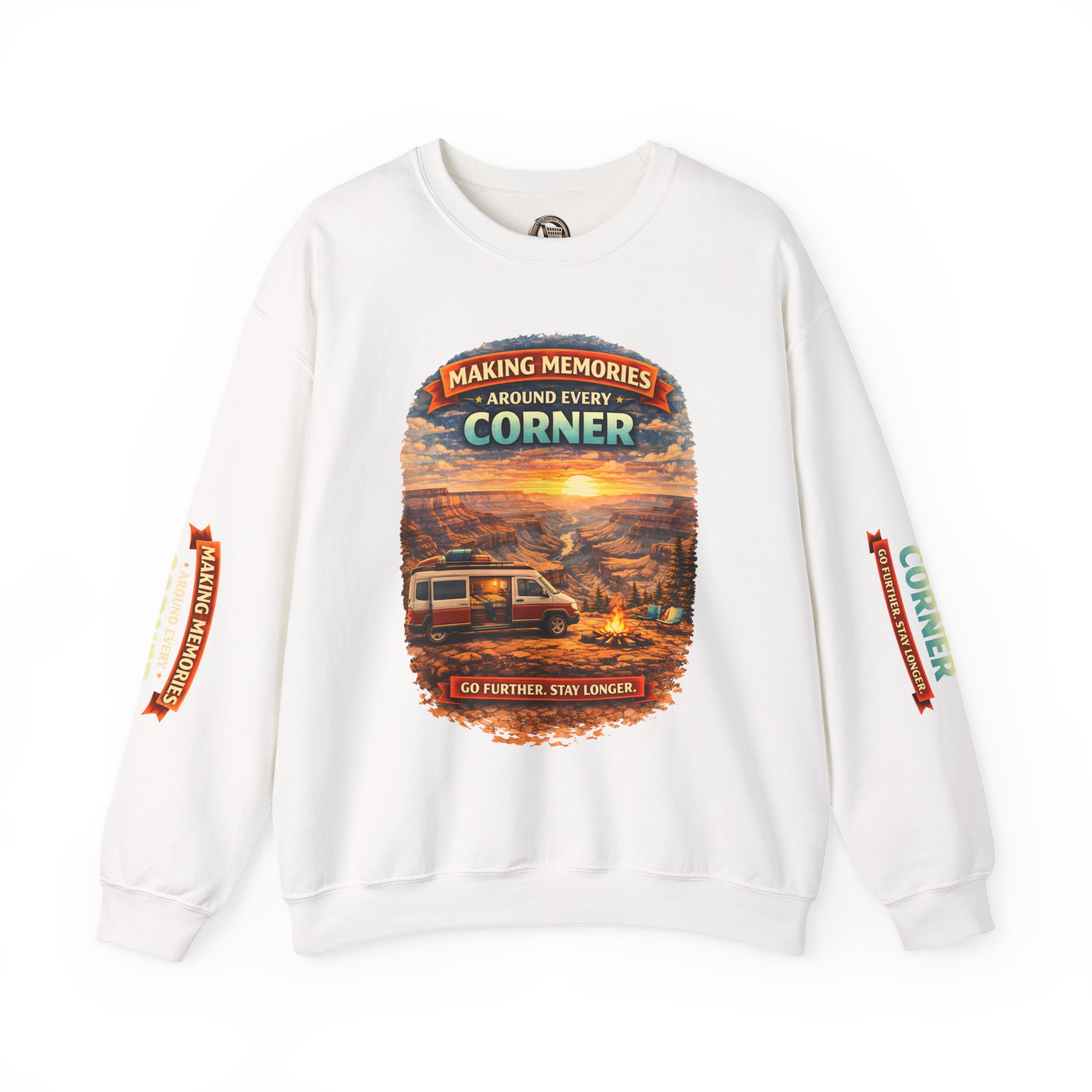 617301772853119030_2048.jpeg Unisex Heavy Blend™ Crewneck Sweatshirt — "Making Memories Around Every Corner" Design Scenic-Line
