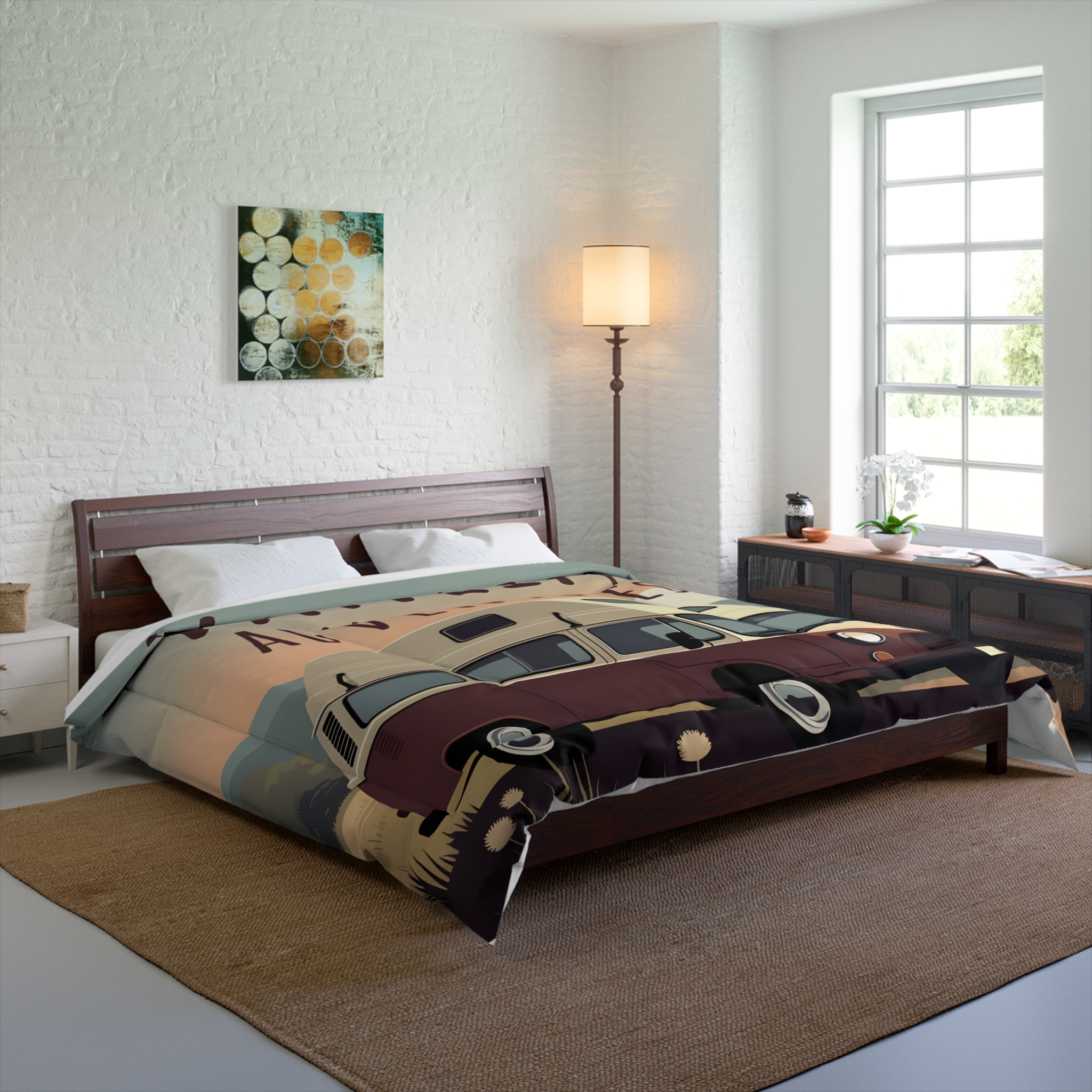 6175434853956418033_2048.jpeg Comforter — "Vanlife Adventures" Retro Camper Van Bedding