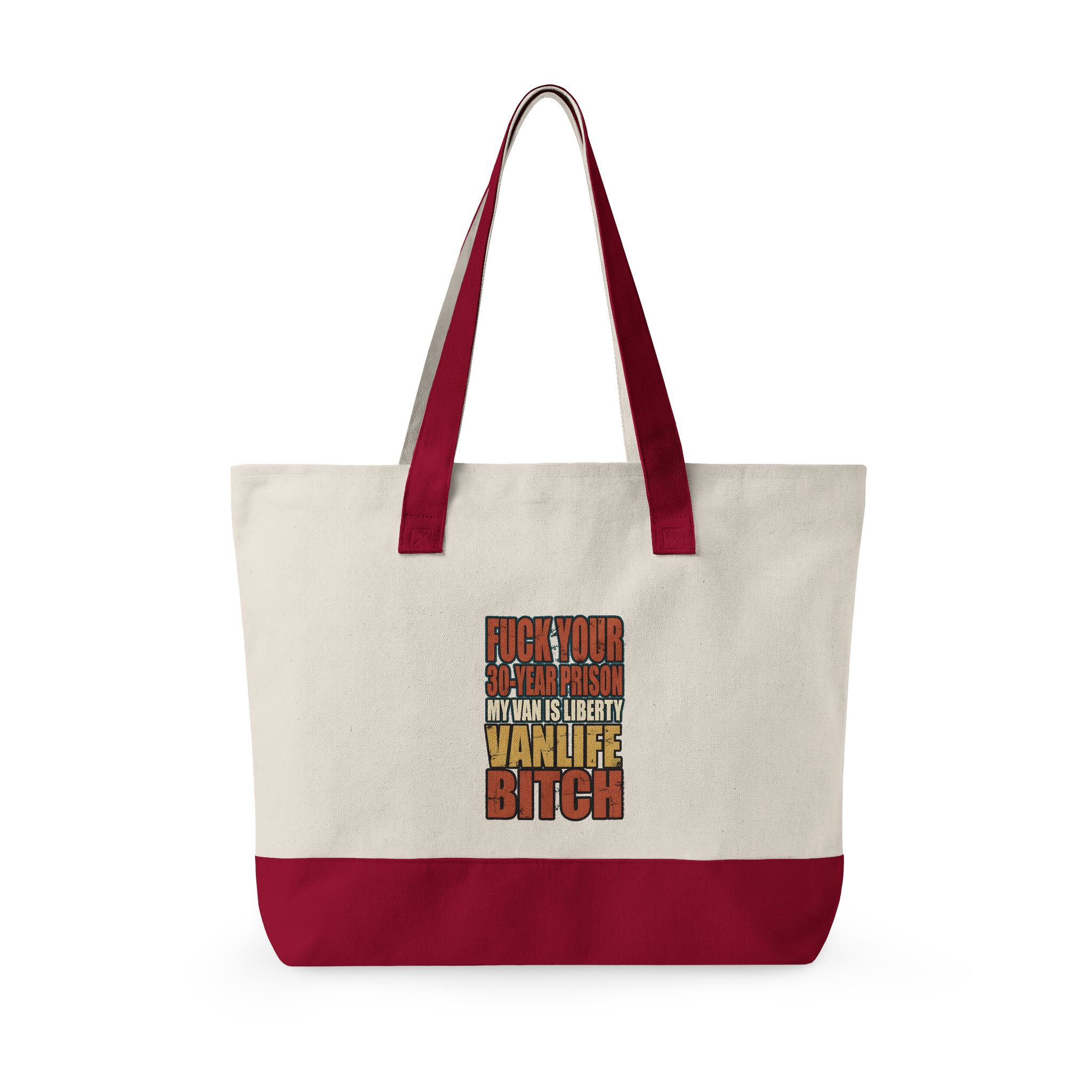 6177753989999364916_2048.jpeg Zippered Canvas Tote — "Fuck Your 30-Years Prison" (Design F**K-Line)