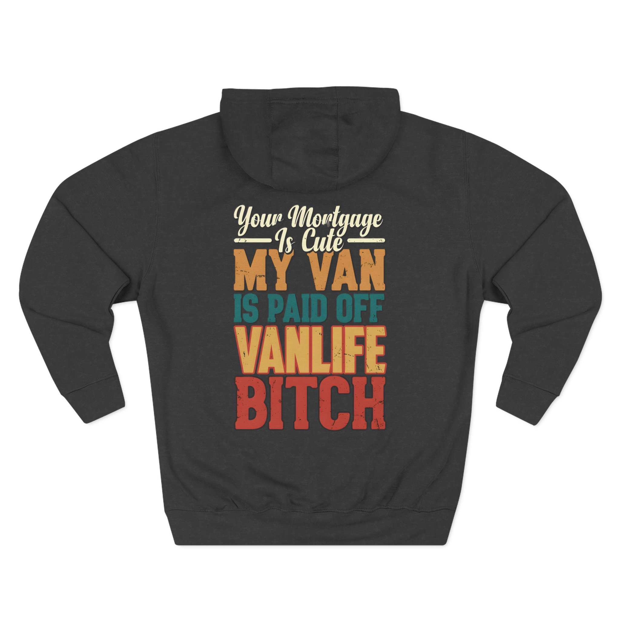 Three-Panel Fleece Hoodie - "Your Mortgage Is Cute" Design F**K-Line