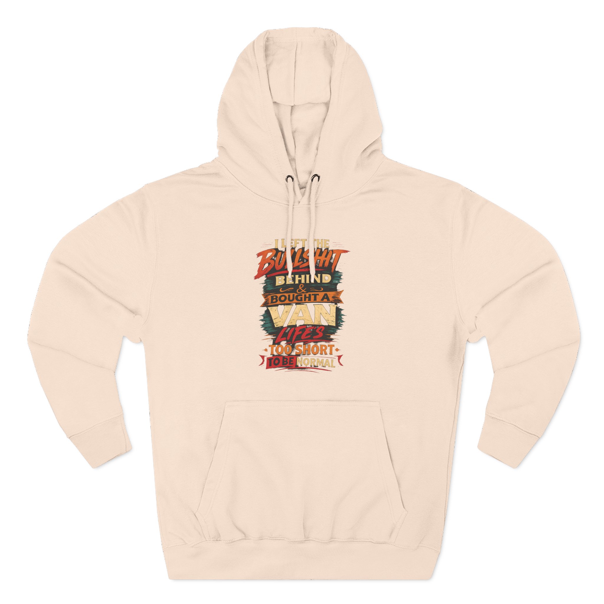 Three-Panel Fleece Hoodie - "I Left The Bullshit" Design F**K-Line