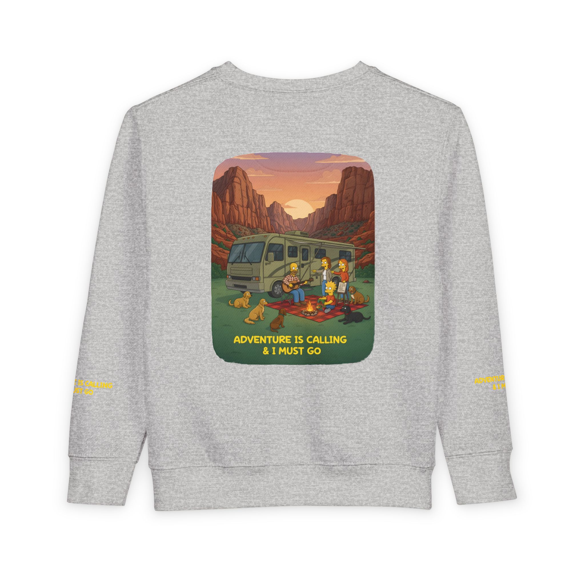 Toddler Sweatshirt - "Adventure Is Calling-I Must Go" (Design Sitcom-Line)