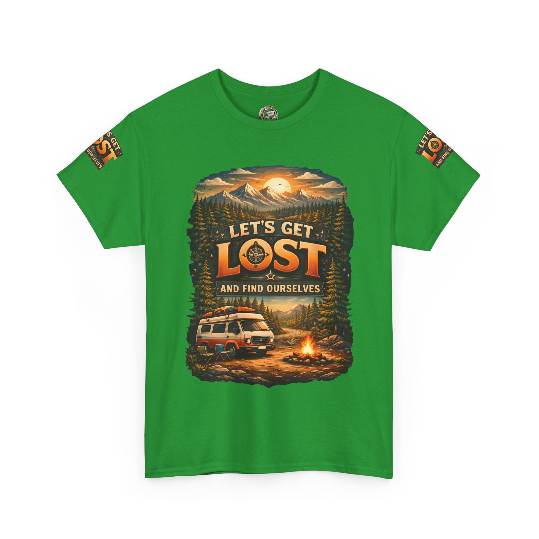 Unisex Heavy Cotton Tee — "Let´s Get Lost And Found Ourselfs" Design Scenic-Line
