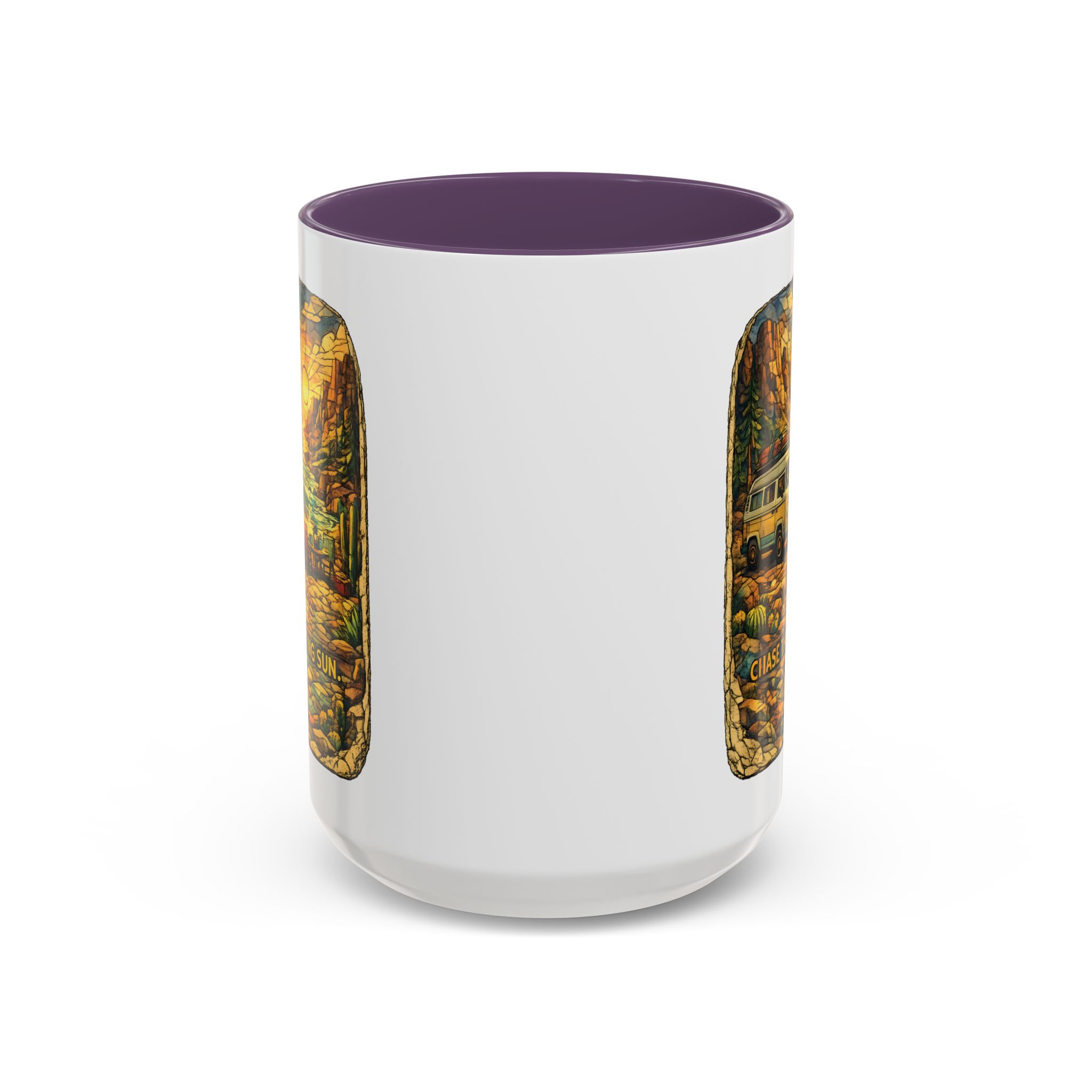 6222184982957407657_2048.jpeg Accent Coffee Mug (11, 15oz) — "Chase The Settings Sun" Design Cubic-Line