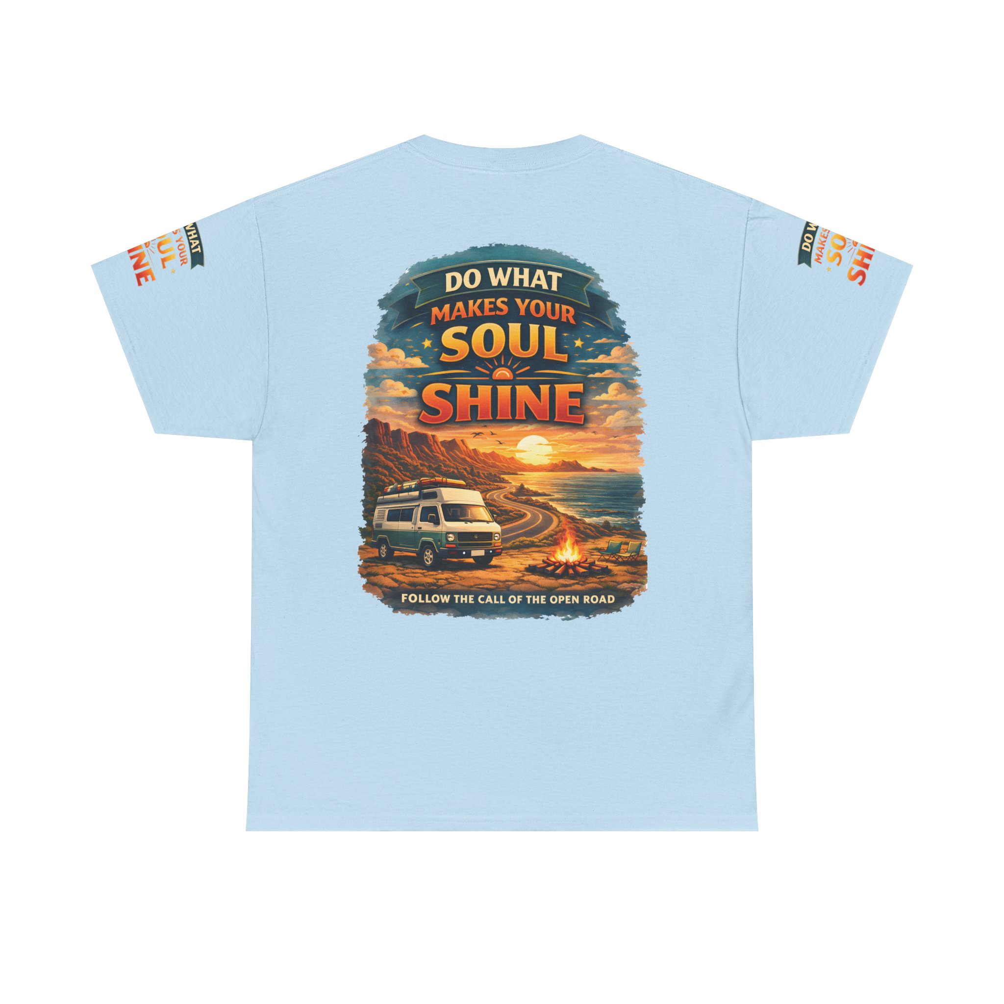 Unisex Heavy Cotton Tee — "Do What Makes Your Soul Shine" Design Scenic-Line