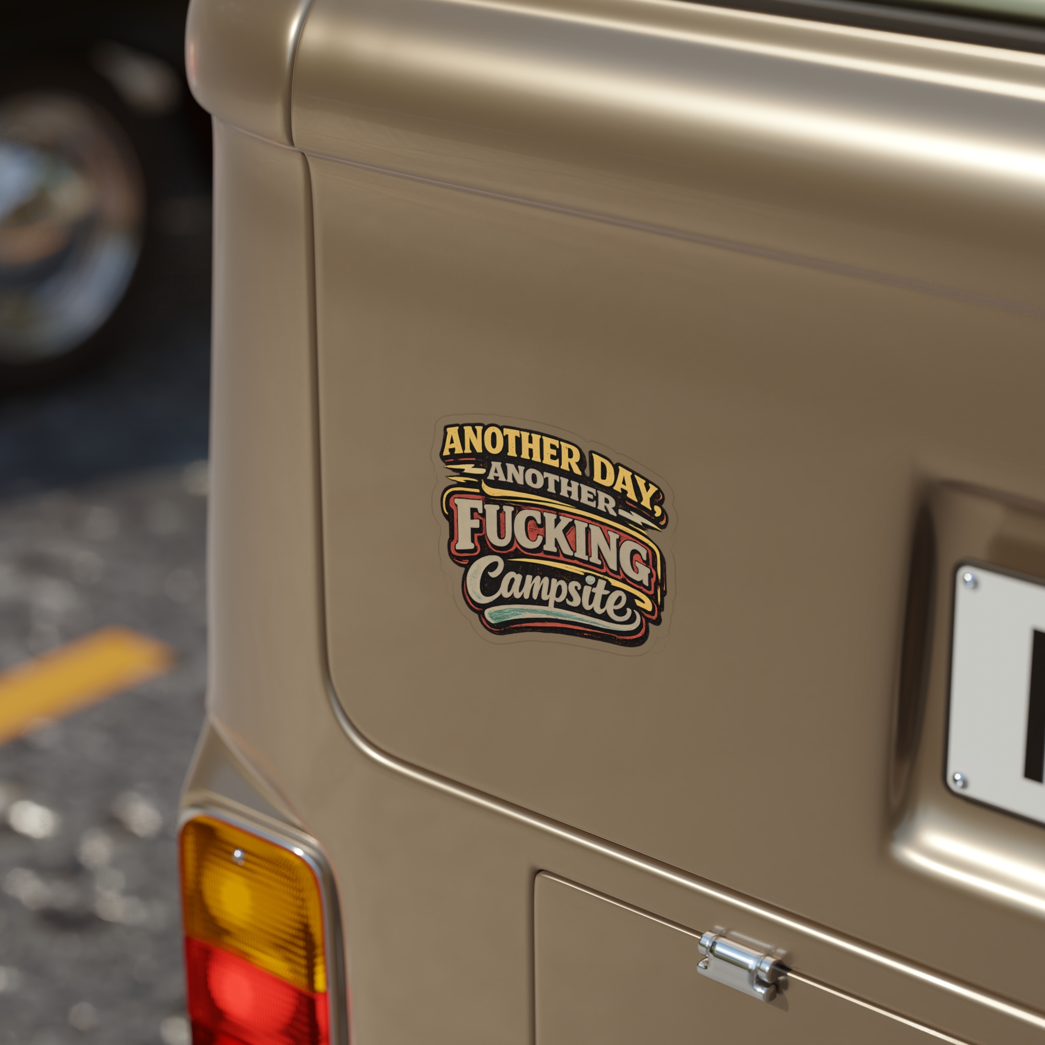 Transparent Outdoor Stickers – "Another Day" Design F**K-Line