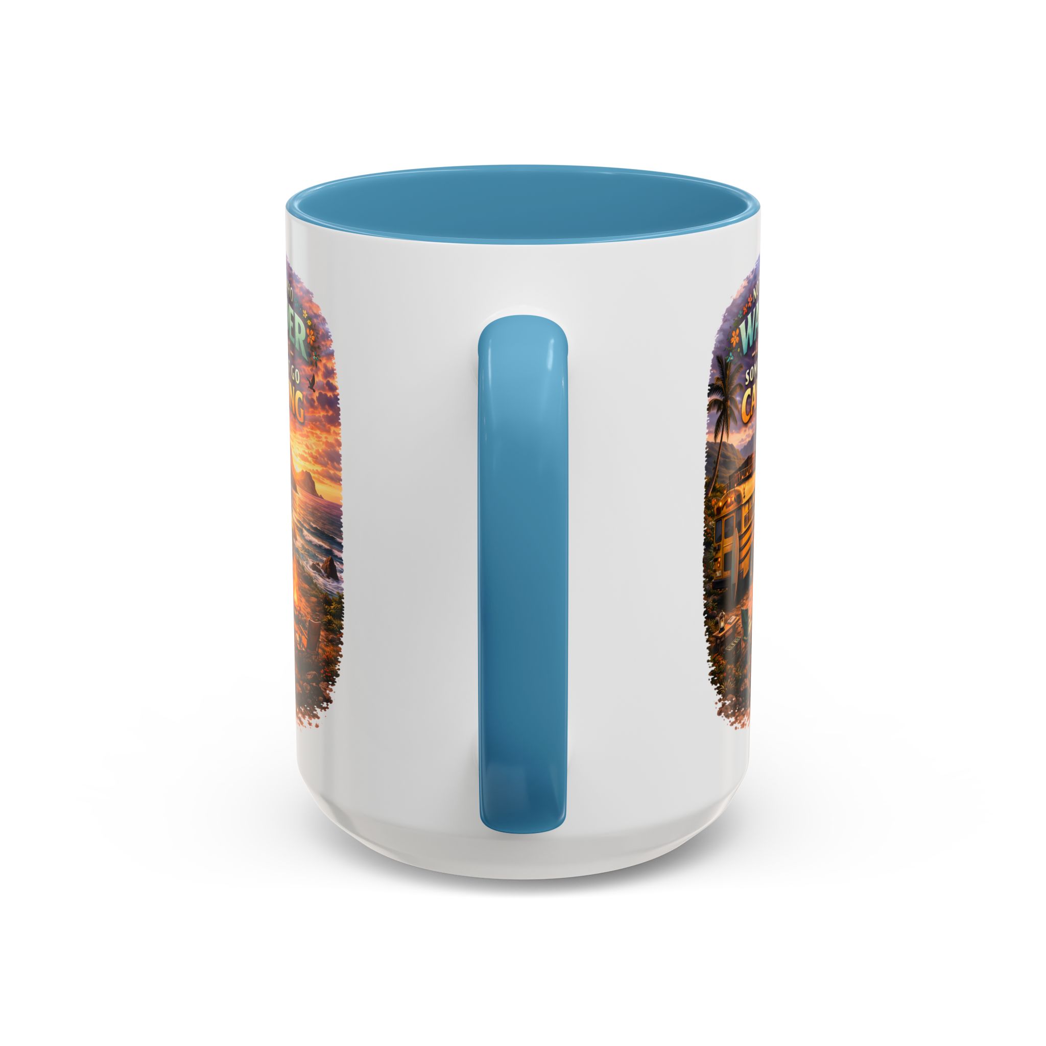 Accent Coffee Mug (11, 15oz) — "Not All Who Wander Are Lost" Design Scenic-Line