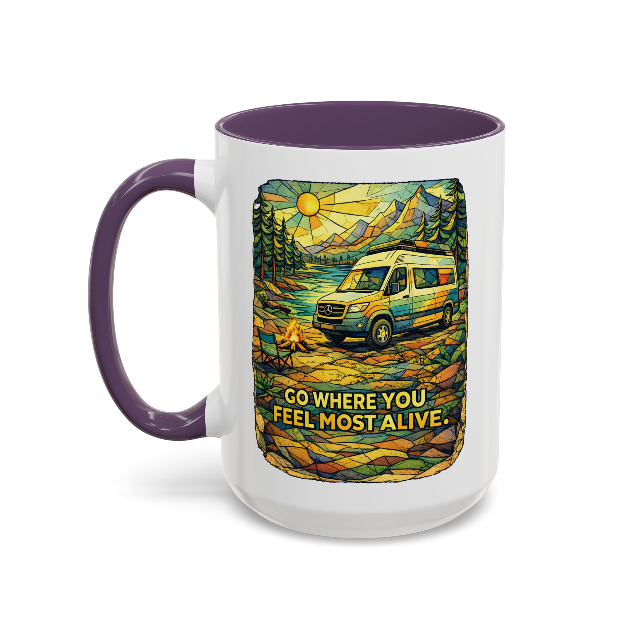 6242780995546604025_2048.jpeg Accent Coffee Mug (11, 15oz) — "Go Where You Feel Most Alive" Design Cubic-Line