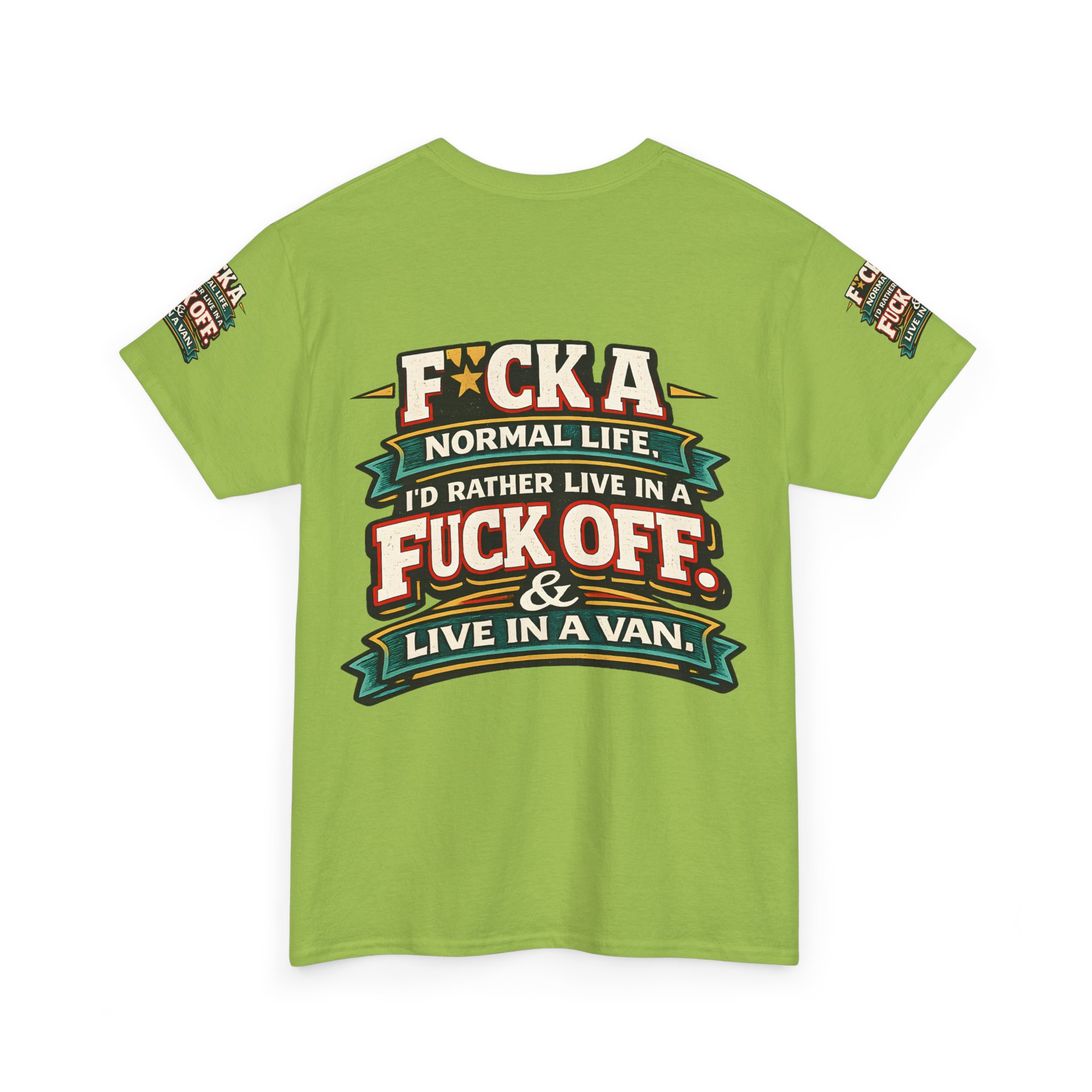 Unisex Heavy Cotton Tee — "Fuck A Normal Life" Design F**K-Line