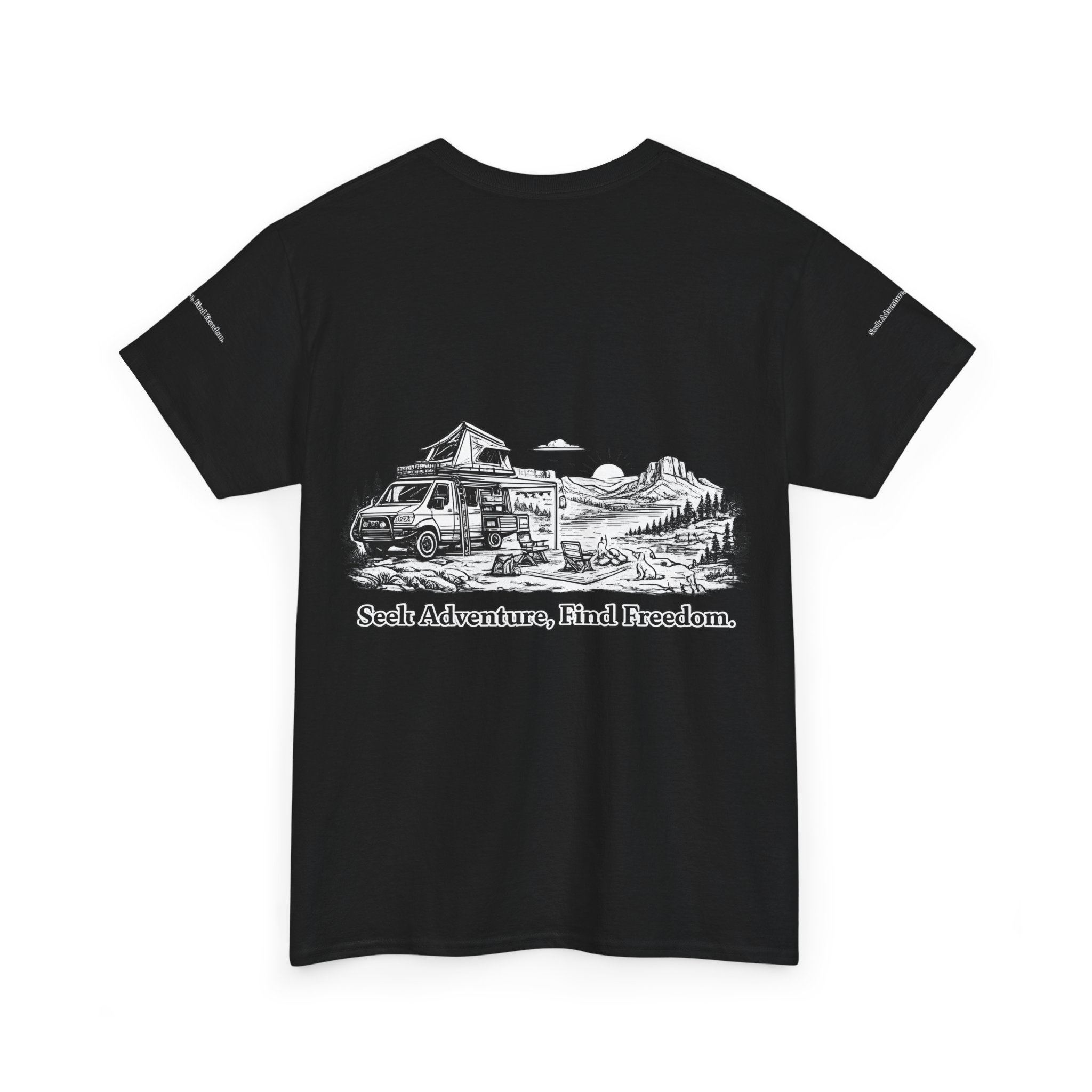 6257342656166575537_2048.jpeg Unisex Heavy Cotton Tee — "Seek Adventure, Find Freedom" Design Minimal-Line