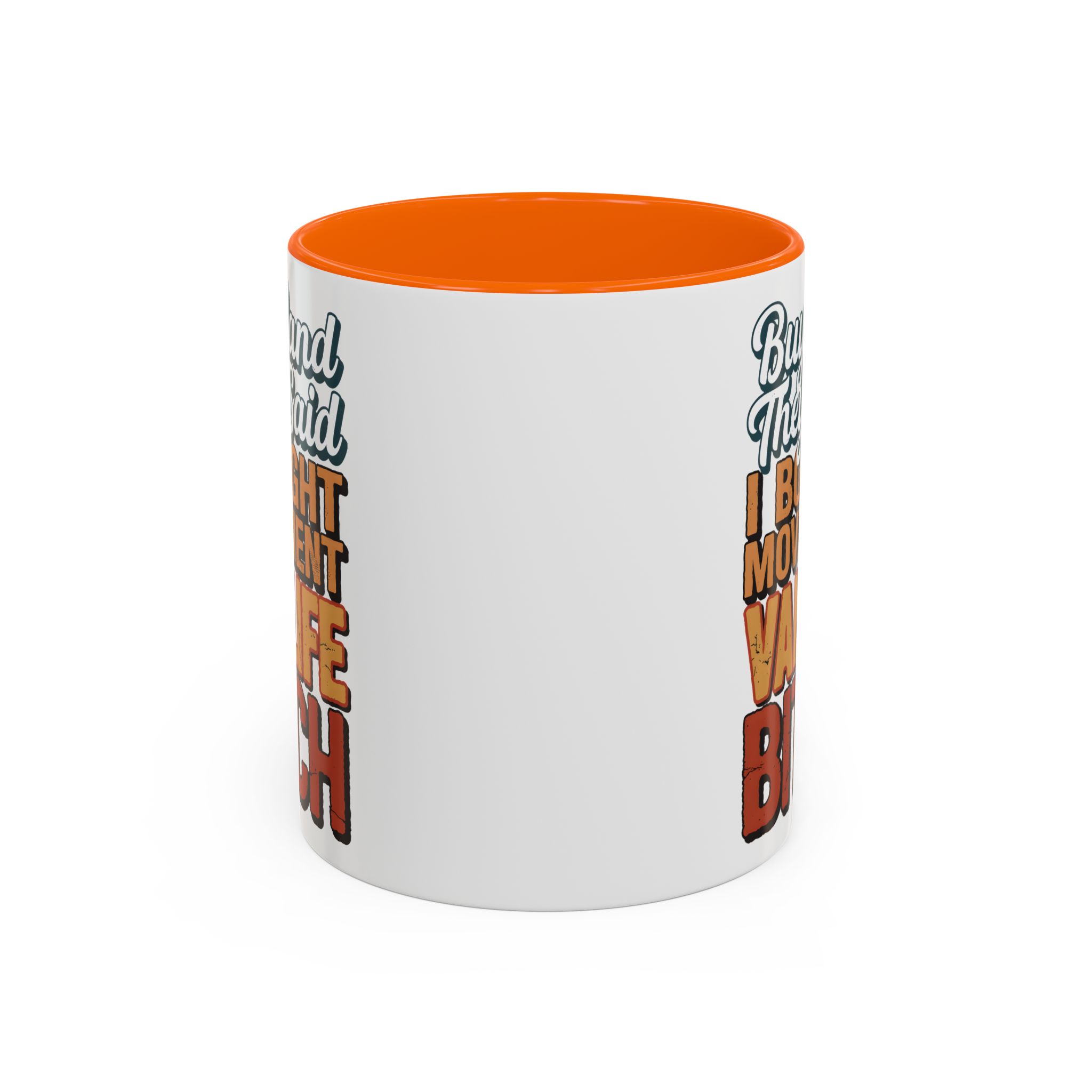 Accent Coffee Mug (11, 15oz) — "Buy Land They Said" Design F**K-Line