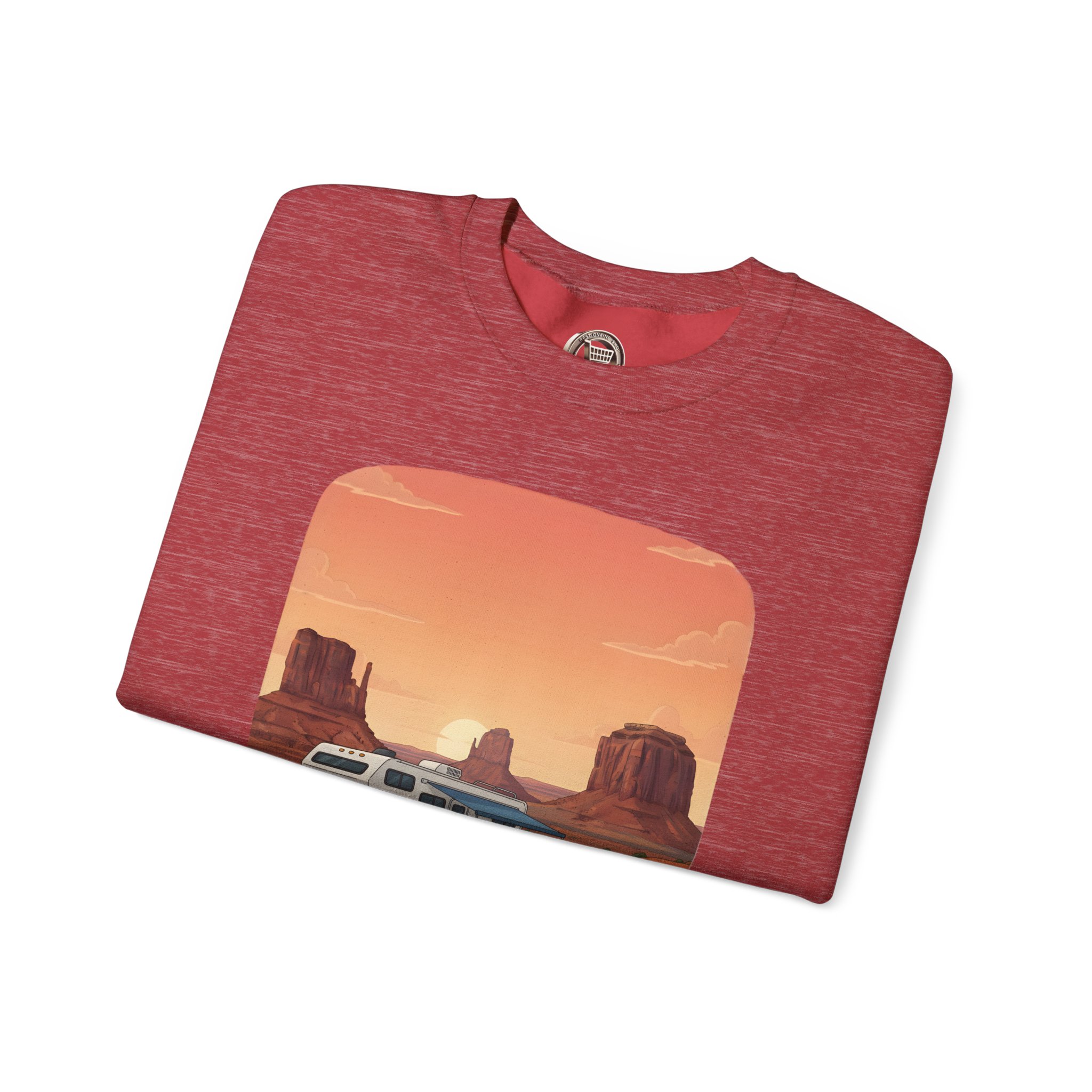 Unisex Heavy Blend™ Crewneck Sweatshirt — "Life Is A Journey-Not A Destination" Design Sitcom-Line