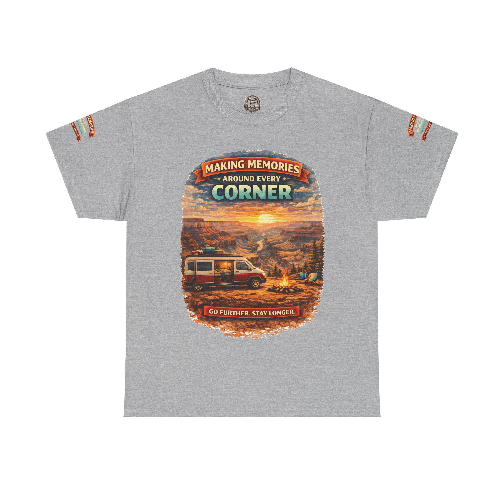 Unisex Heavy Cotton Tee — "Making Memories" Design Scenic-Line