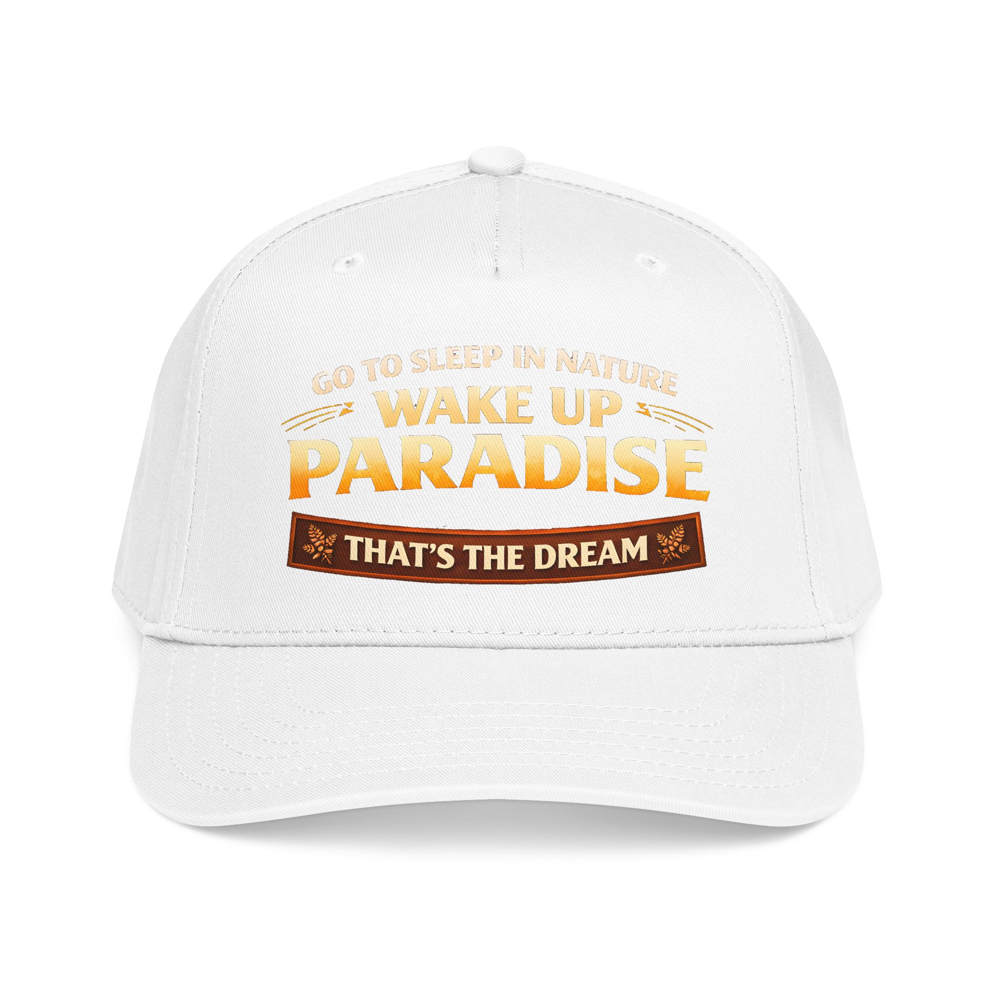 Baseball Cap - "Go sleep Nature-Wake Up Paradise" Design Scenic-Line