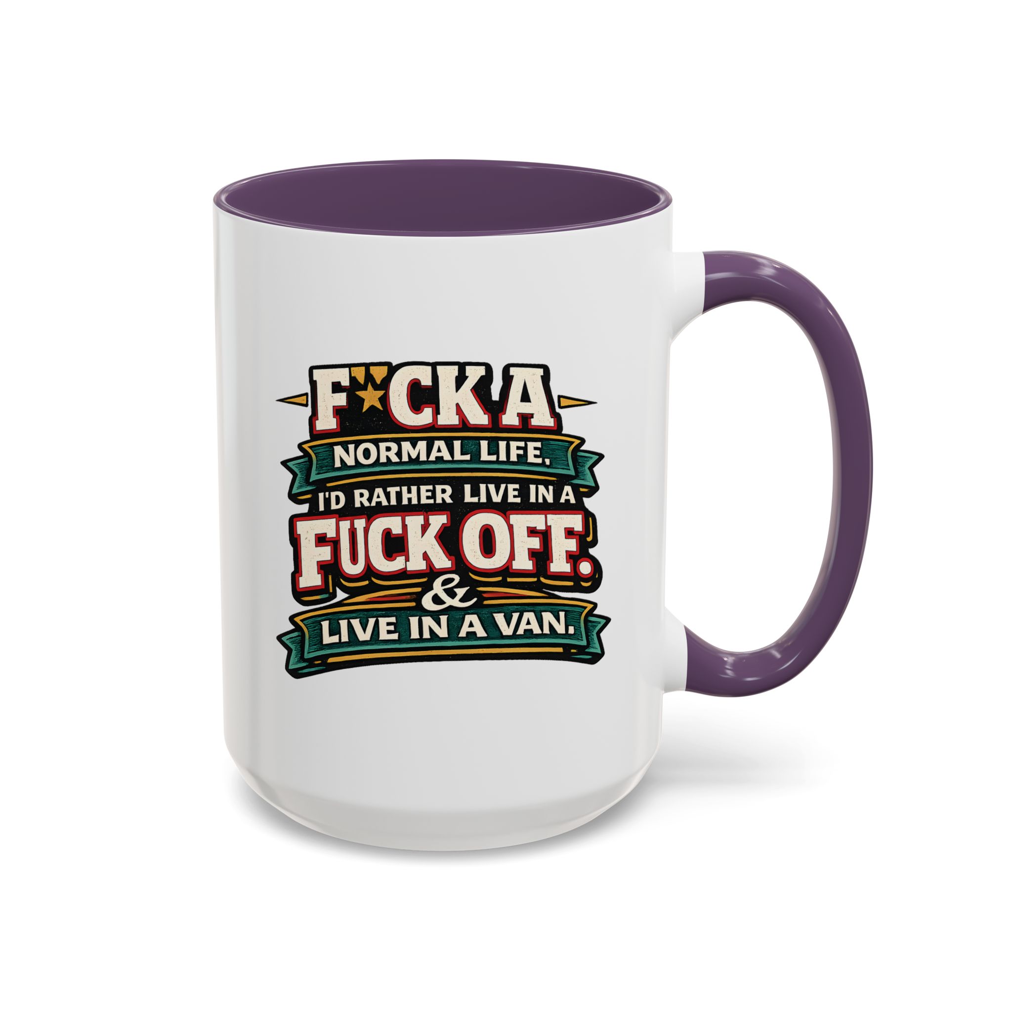 6300645865816875007_2048.jpeg Accent Coffee Mug (11, 15oz) — "Fuck A Normal Life" Design F**K-Line