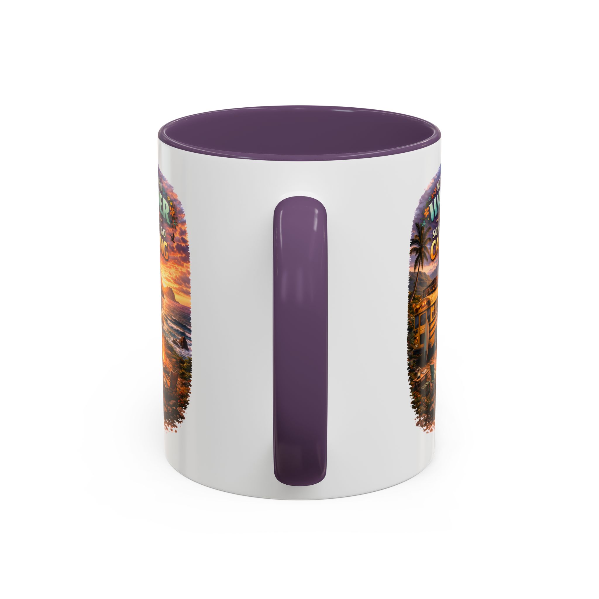 Accent Coffee Mug (11, 15oz) — "Not All Who Wander Are Lost" Design Scenic-Line