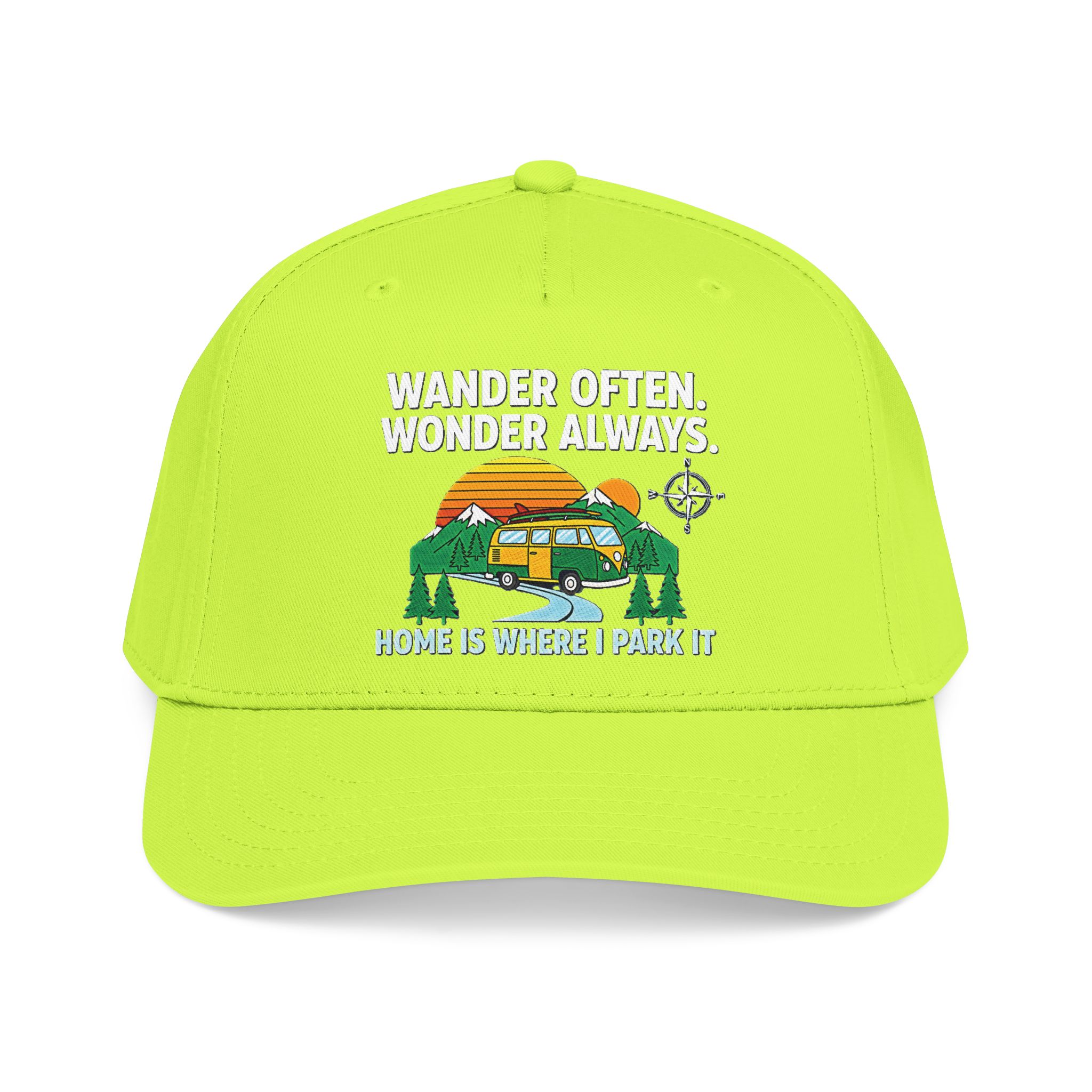 Baseball Cap — "Fueled by Exploration" Adventure Is My Compass Camper Hat