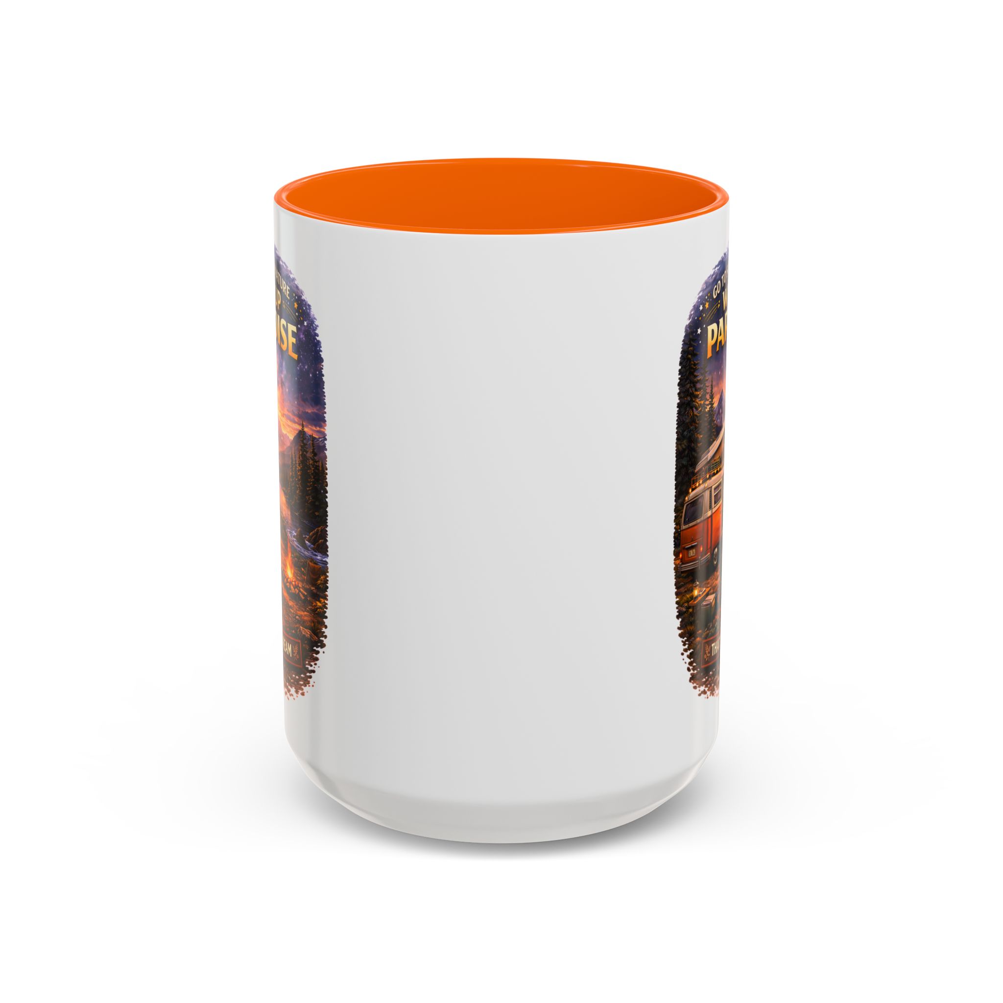 Accent Coffee Mug (11, 15oz) — "Go to Sleep in Nature" Design Scenic-Line