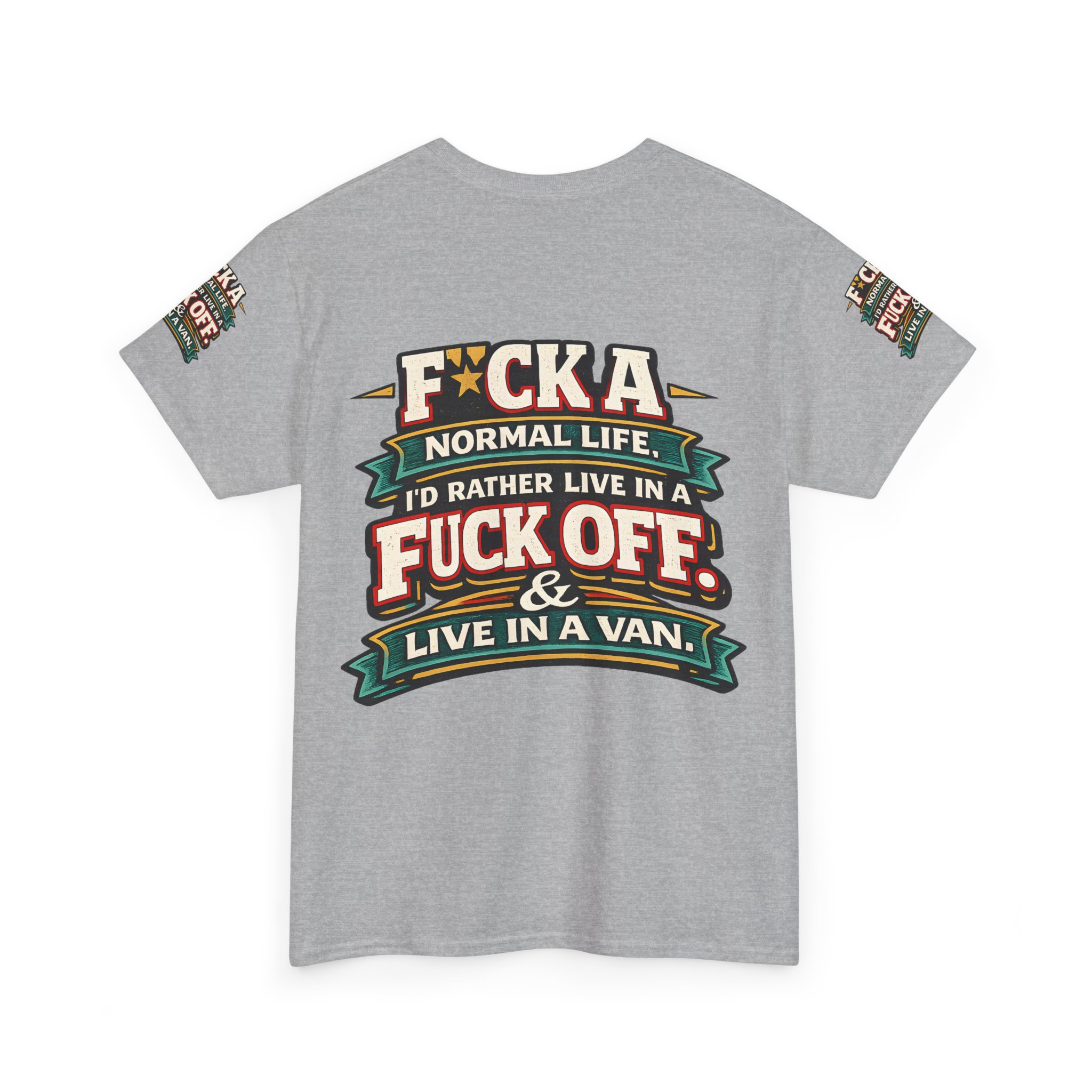 Unisex Heavy Cotton Tee — "Fuck A Normal Life" Design F**K-Line
