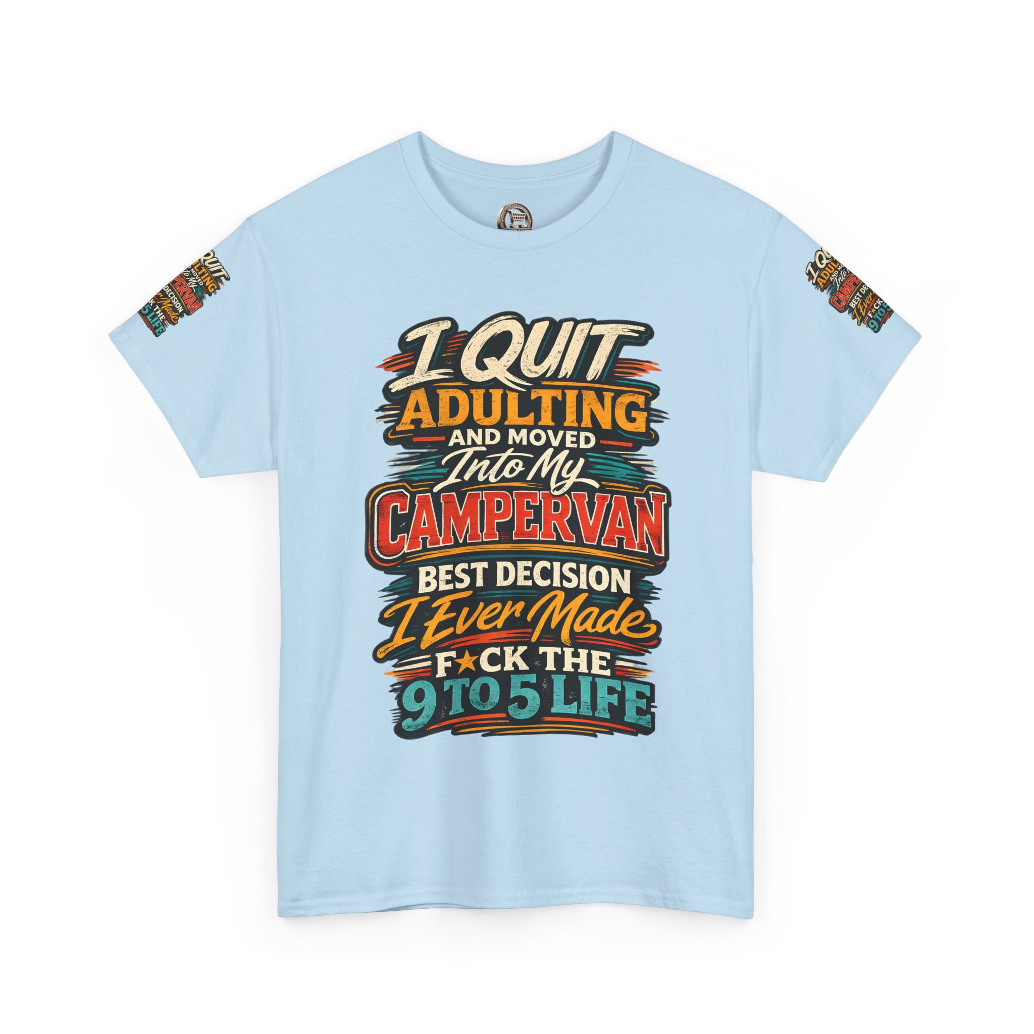 Unisex Heavy Cotton Tee — "I Quit Adulting" Design F**K-Line