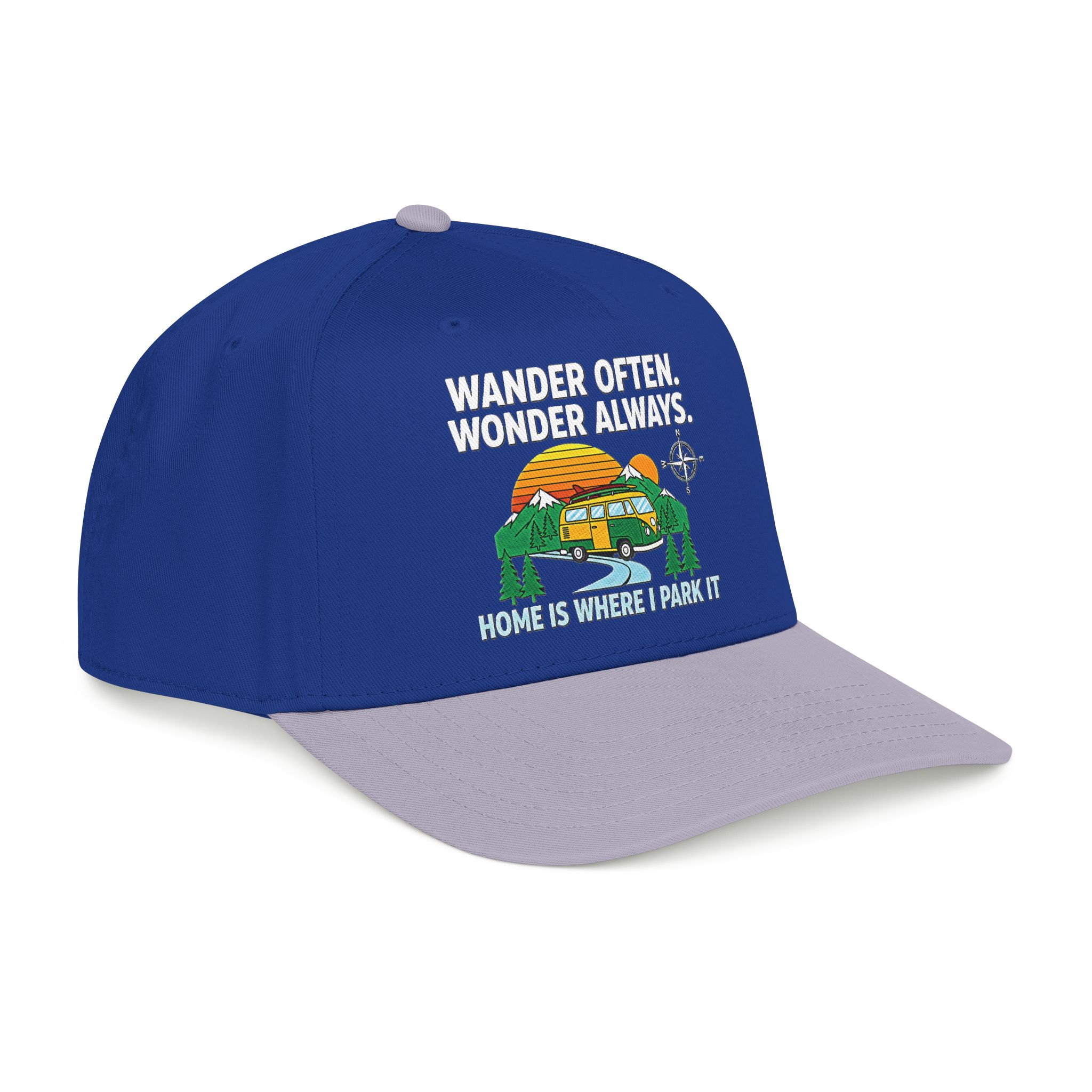 Baseball Cap — "Fueled by Exploration" Adventure Is My Compass Camper Hat