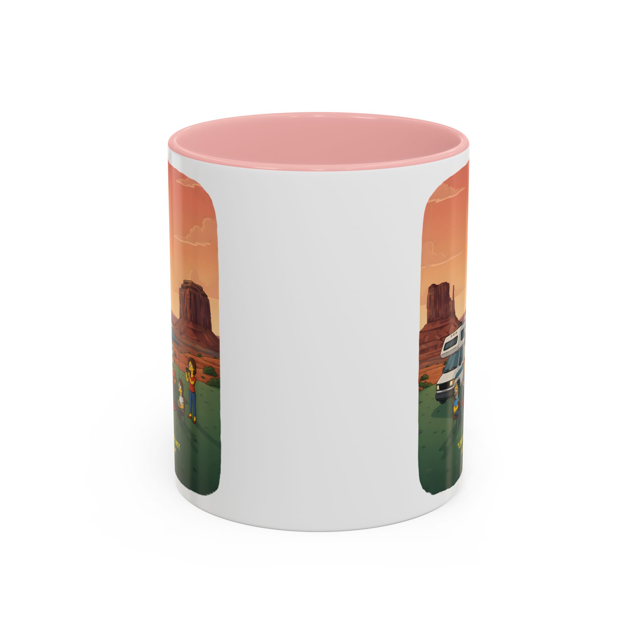 Accent Coffee Mug (11, 15oz) — "Life Is A Journey-Not A Destination" Design Sitcom-Line