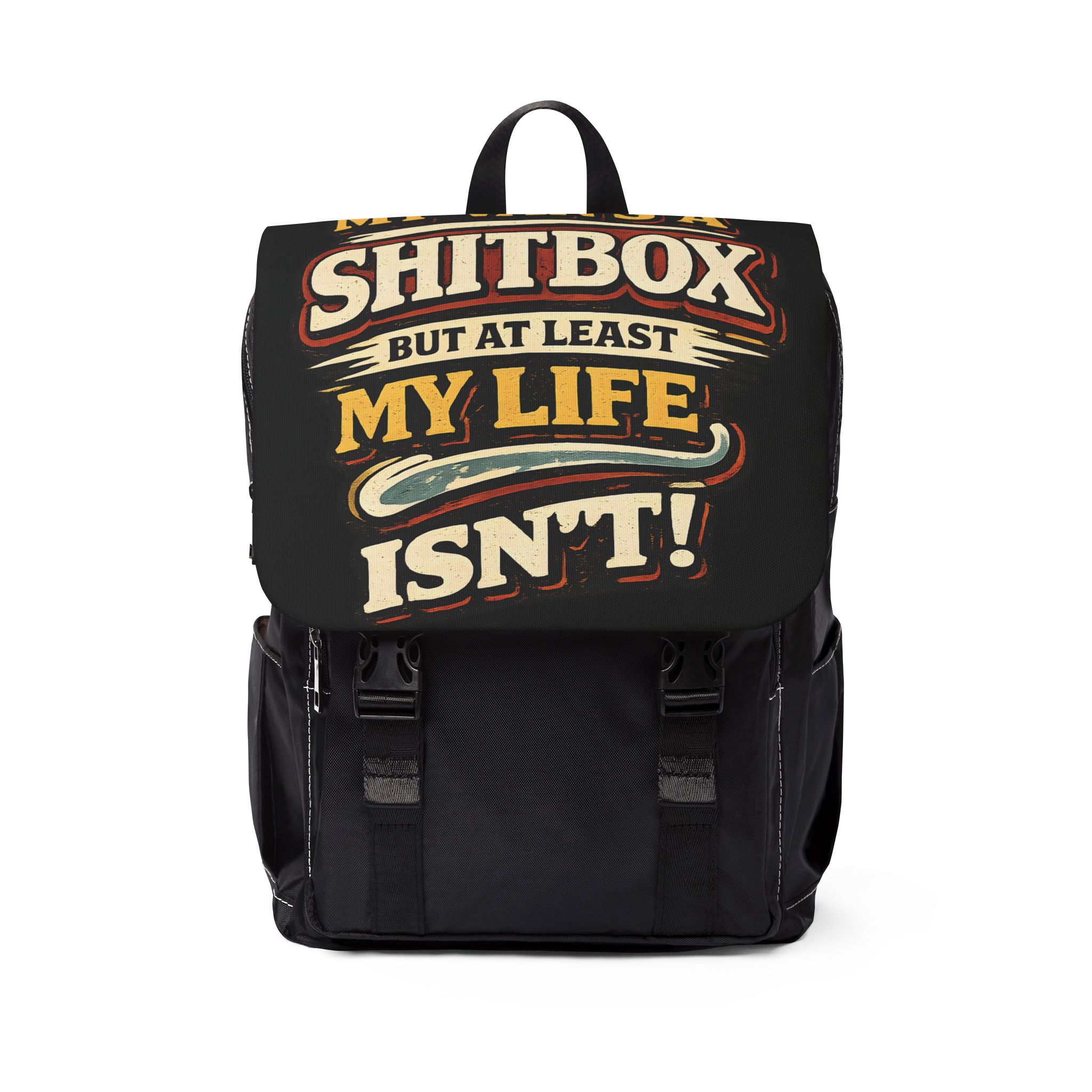 633986054671410448_2048.jpeg Unisex Casual Shoulder Backpack — "My Van`s A Shitbox" Design F**K-Line