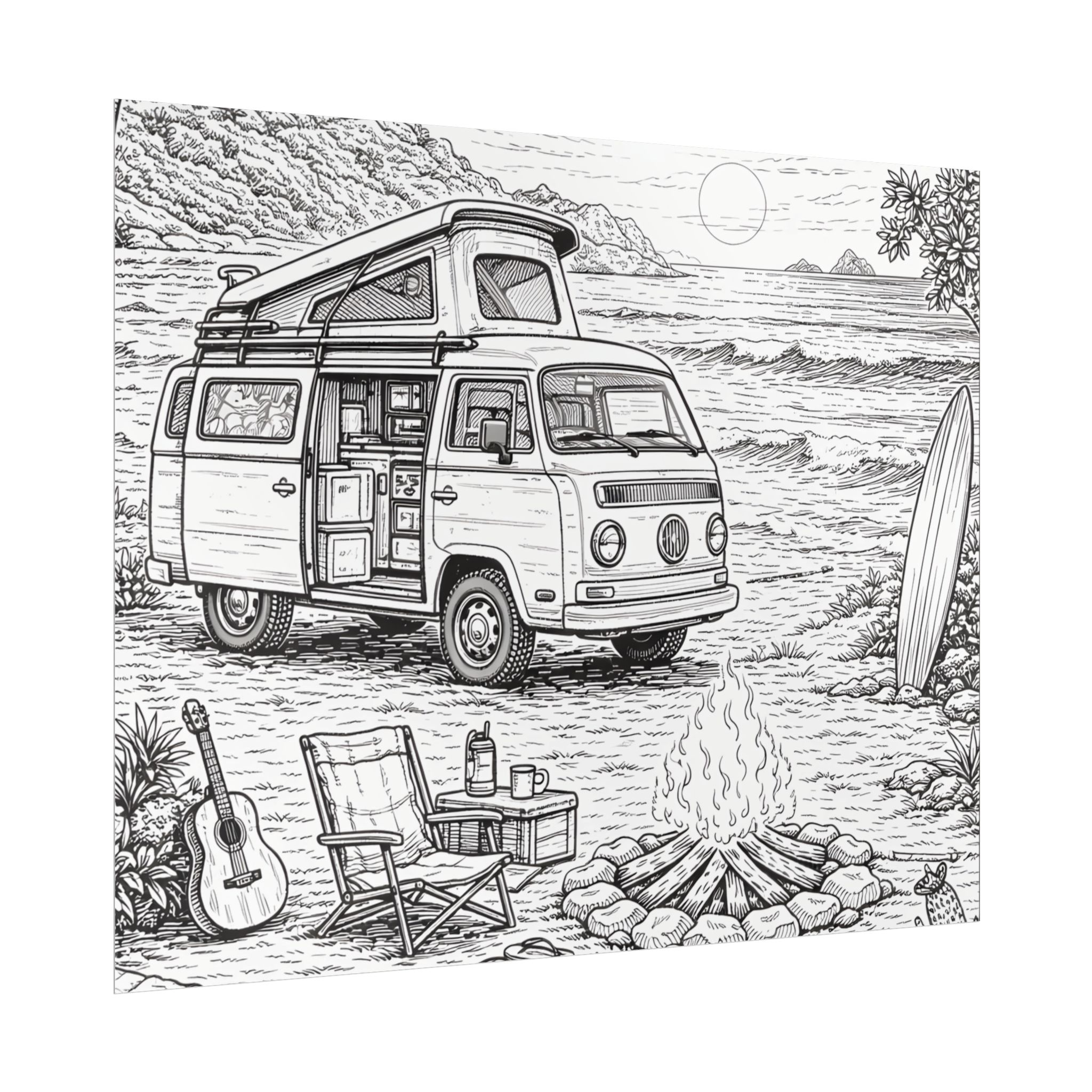 6344804789087257915_2048-1.jpeg Campervan Poster — Vintage RV Camping Landscape Wall Art