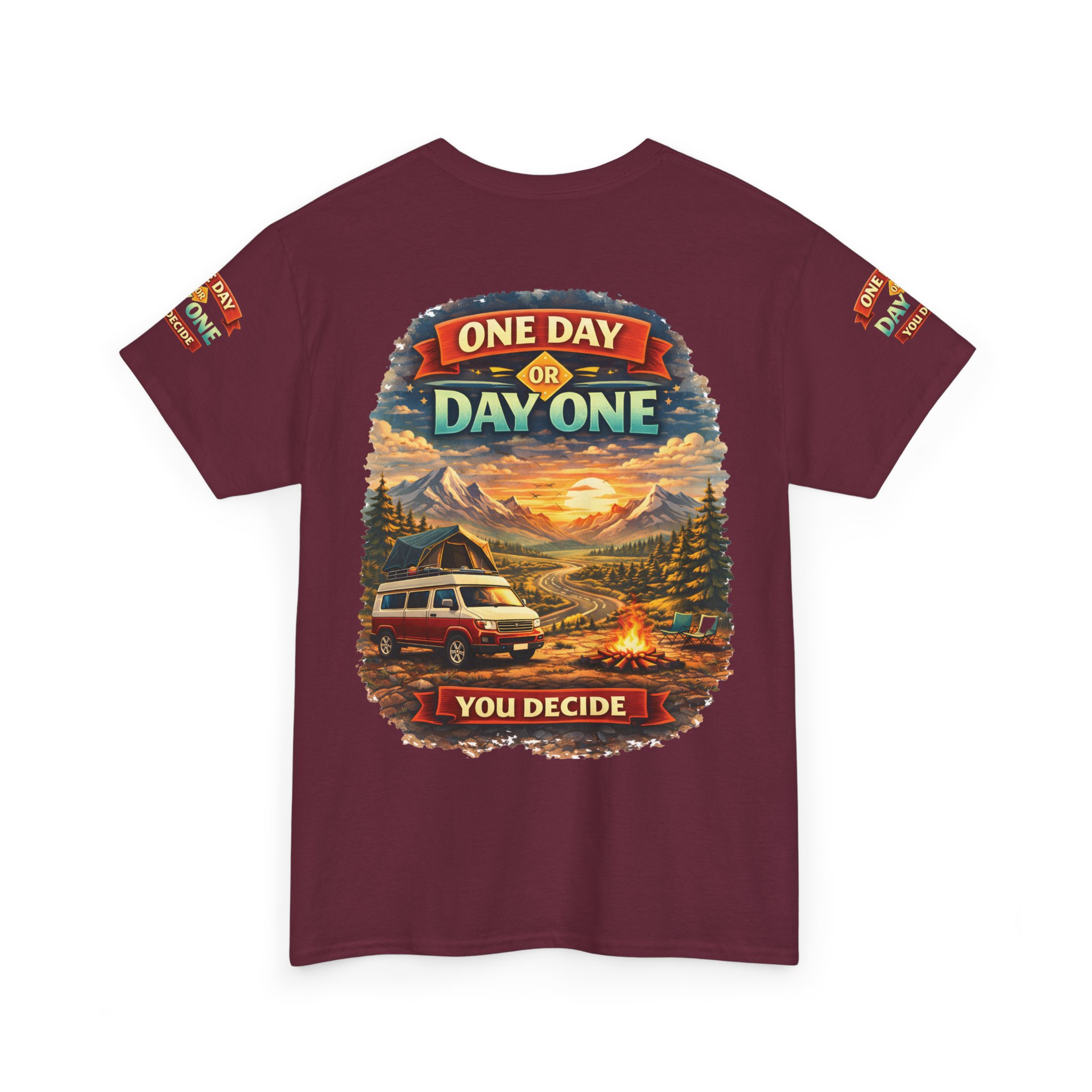6345347915191536082_2048.jpeg Unisex Heavy Cotton Tee — "One Day Or Day One" Design Scenic-Line