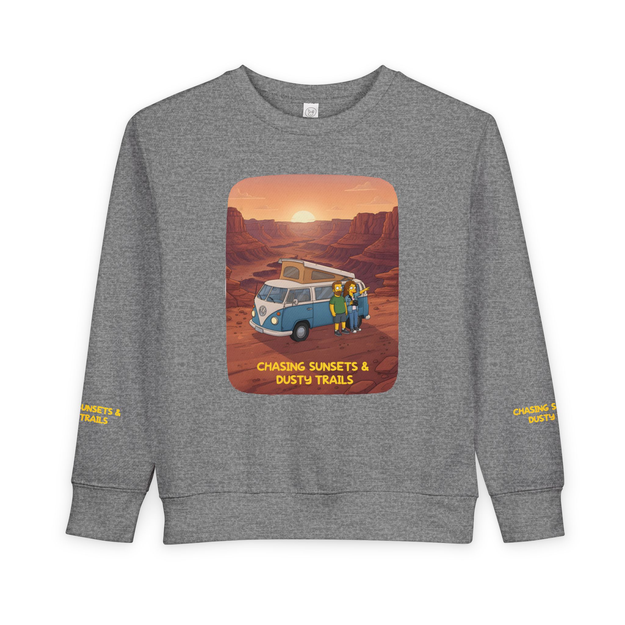 Toddler Sweatshirt - "Chasing Sunsets And Dusty Trails" (Design Sitcom-Line)