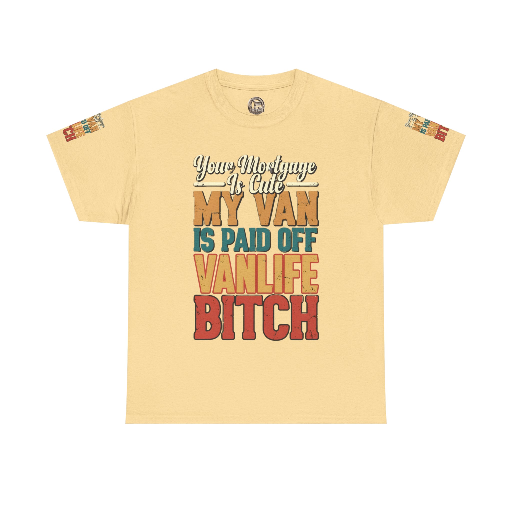 Unisex Heavy Cotton Tee — "Your Mortgage Is Cute" Design F**K-Line