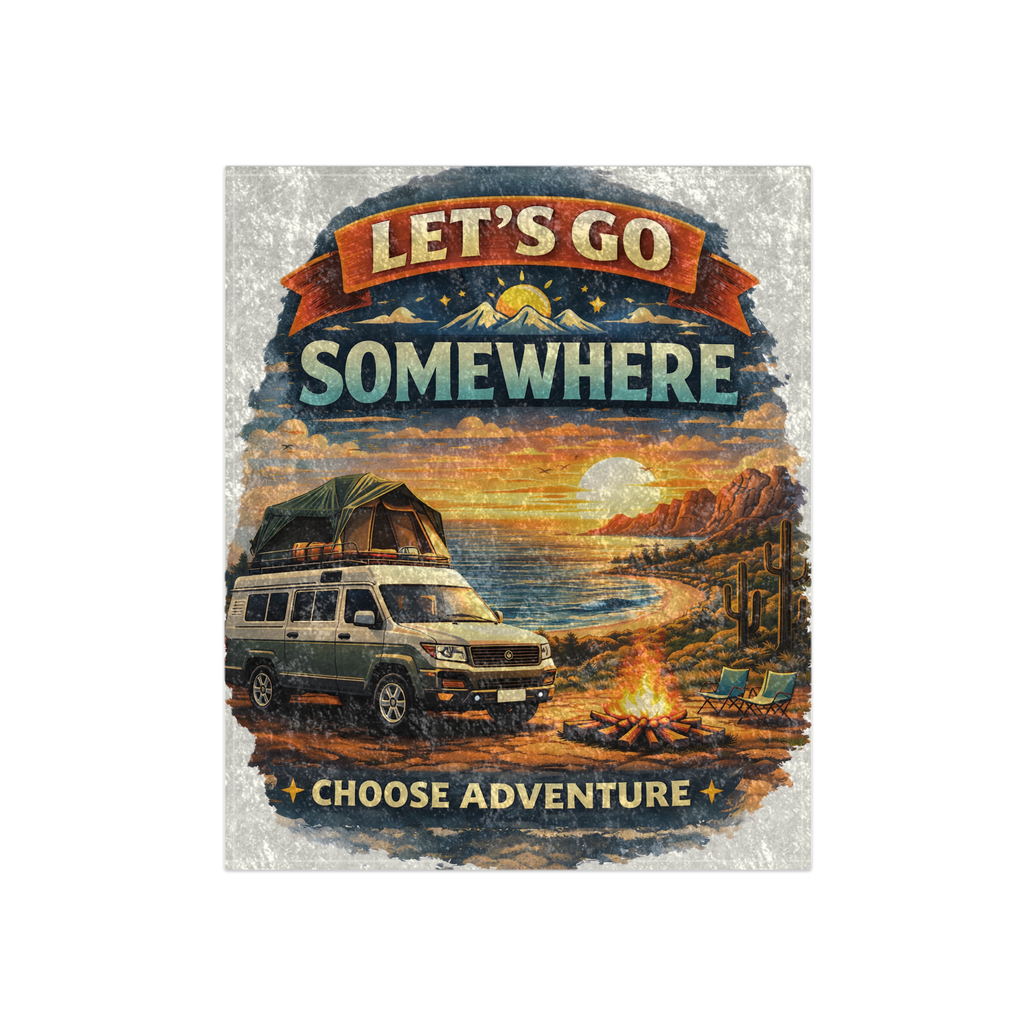 6352328062076838707_2048.jpeg Crushed Velvet Blanket —"Lets Go Somewhere" Design Scenic-Line (Campervan)