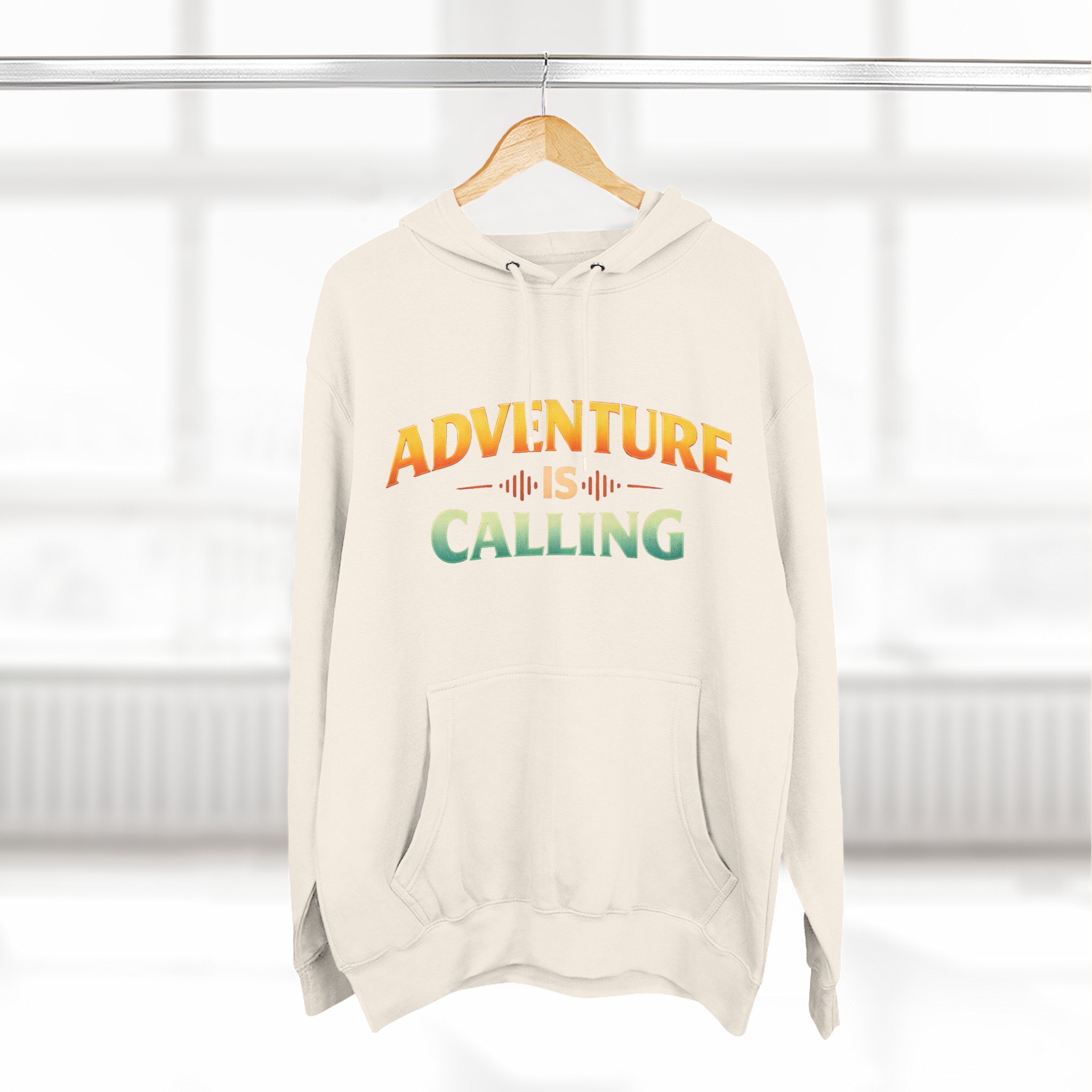 Three-Panel Fleece Hoodie - "Adventure Is Calling" Design Scenic-Line