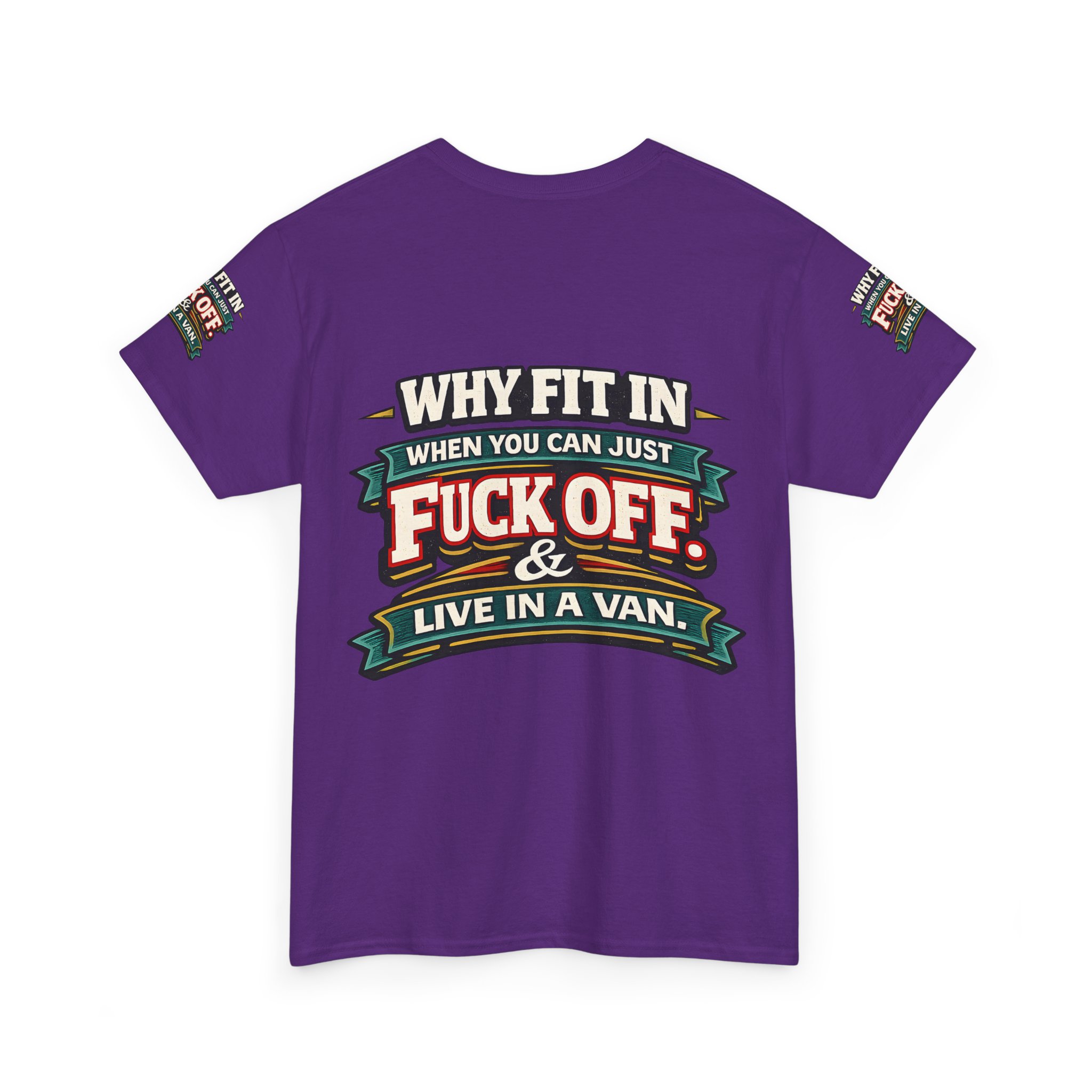 Unisex Heavy Cotton Tee — "Why Fit In" Design F**K-Line