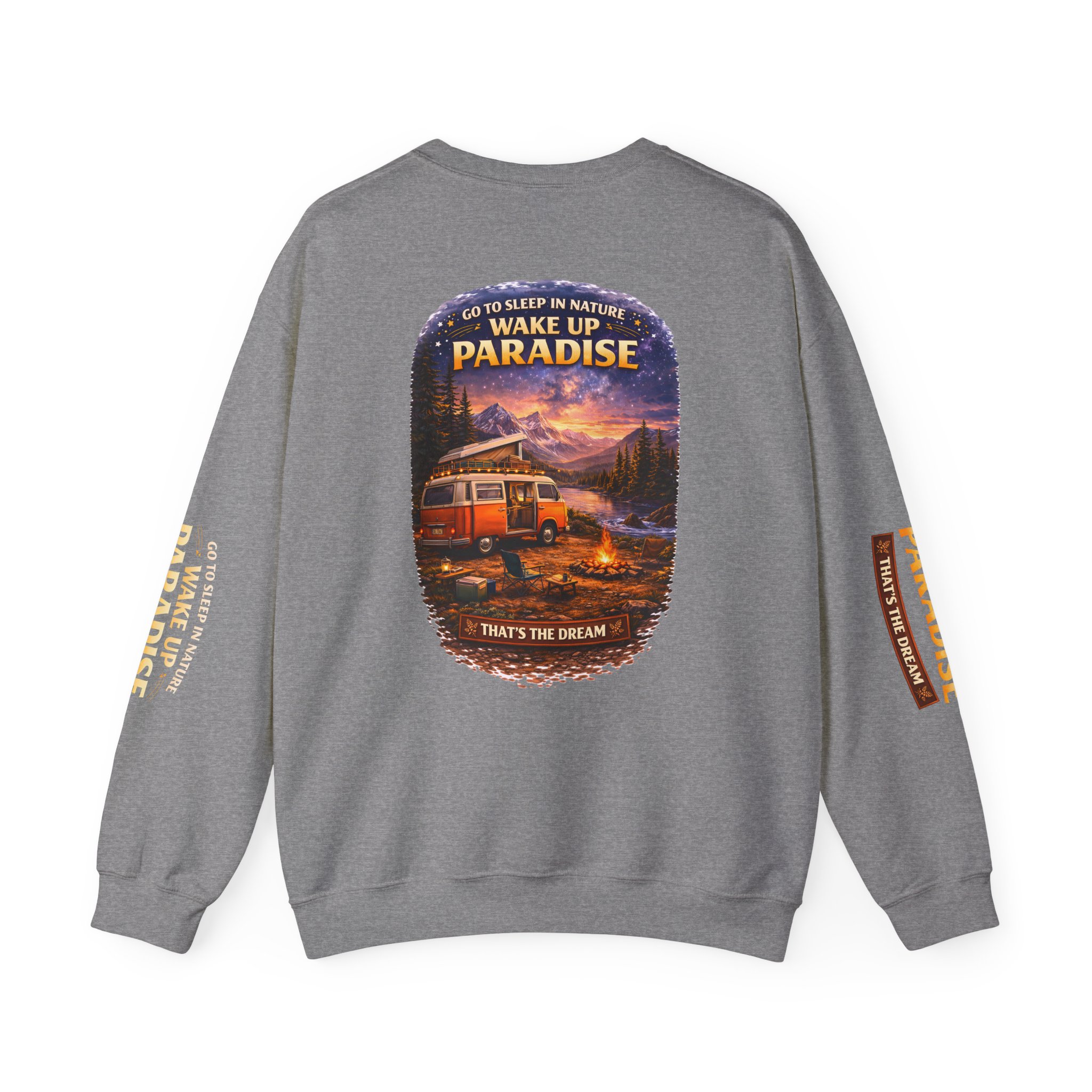 Unisex Heavy Blend™ Crewneck Sweatshirt — "Go To Sleep Nature " Design Scenic-Line