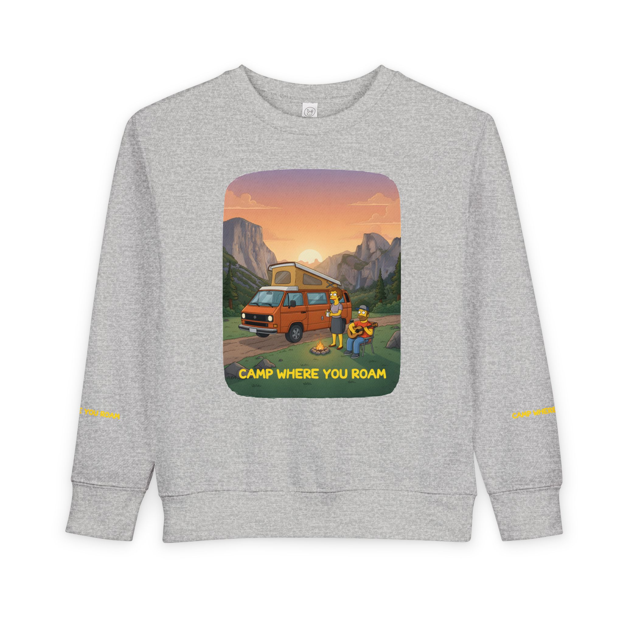 6370669385053987838_2048-1.jpeg Toddler Sweatshirt - "Camp Where You Roam" (Design Sitcom-Line)
