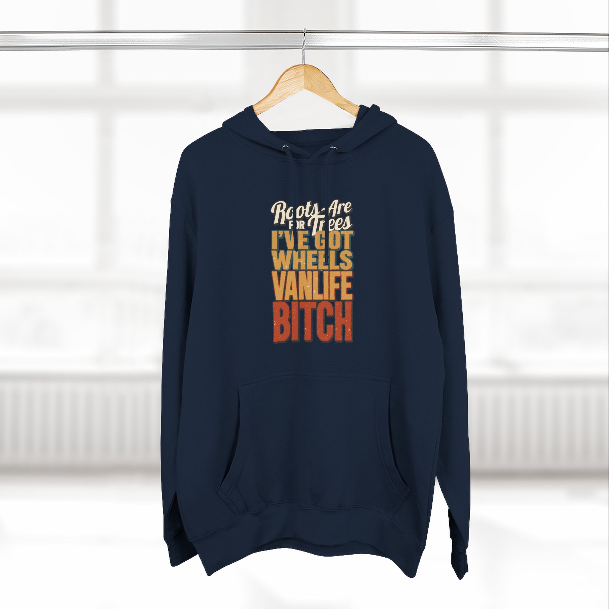 Three-Panel Fleece Hoodie - "Roots Are For Trees" Design F**K-Line