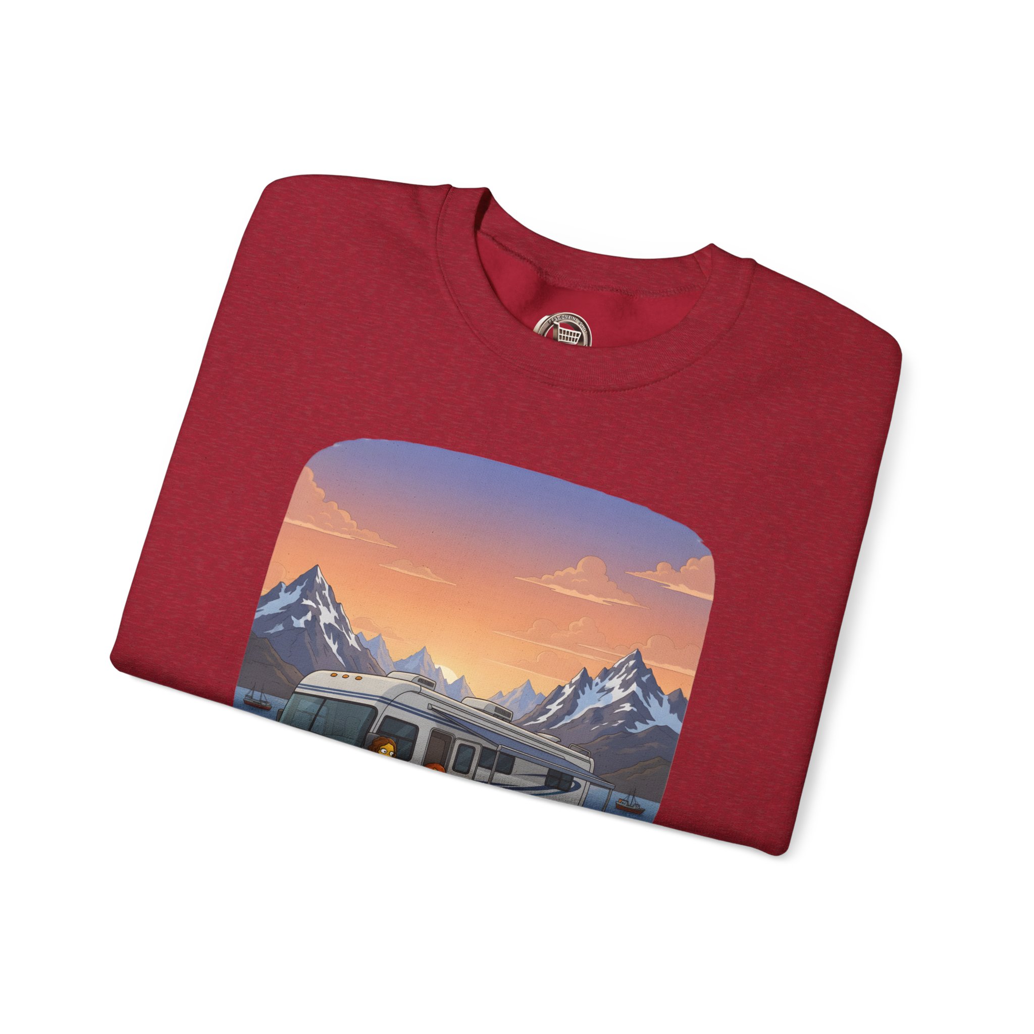 Unisex Heavy Blend™ Crewneck Sweatshirt — "Not All Who Wander Are Lost" Design Sitcom-Line