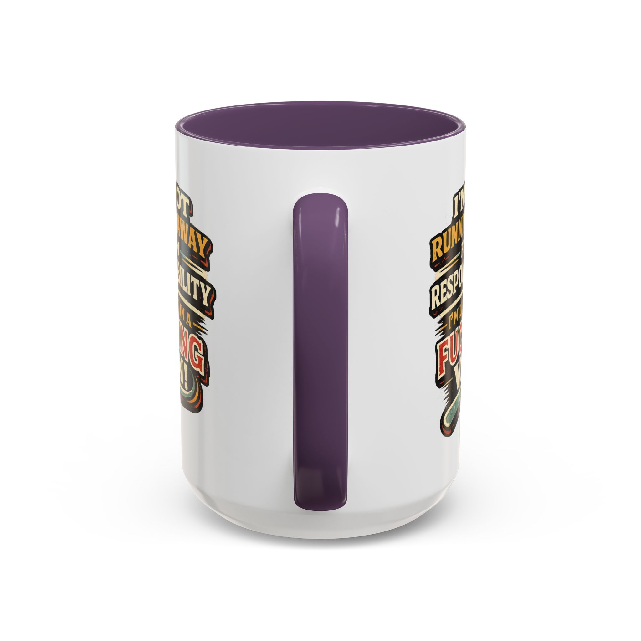 6392175300304157559_2048.jpeg Accent Coffee Mug (11, 15oz) — "I`m Not running Away" Design F**K-Line