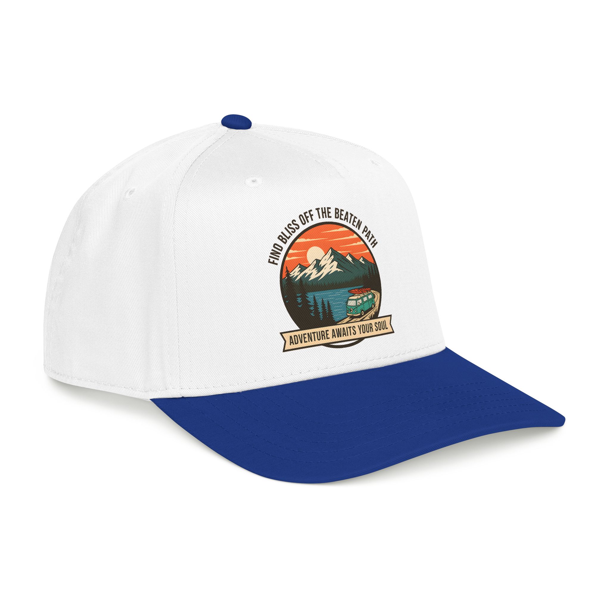6401383195662334597_2048.jpeg Baseball Cap — "Find Bliss of the beaten patch-Adventure Awaits Your Soul" Vintage Mountain Camp Camper Design
