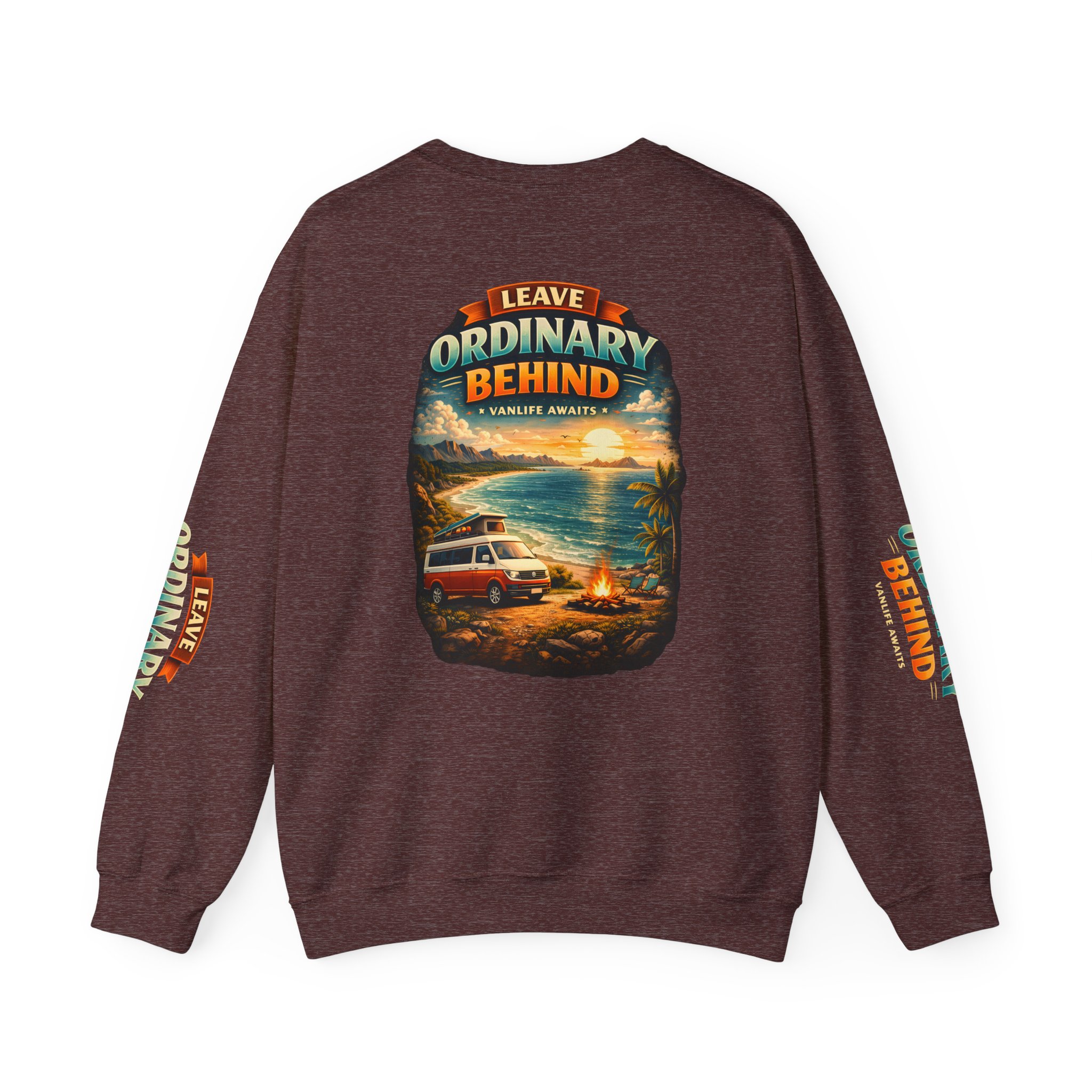 Unisex Heavy Blend™ Crewneck Sweatshirt — "Leave Ordinary Behind" Design Scenic-Line