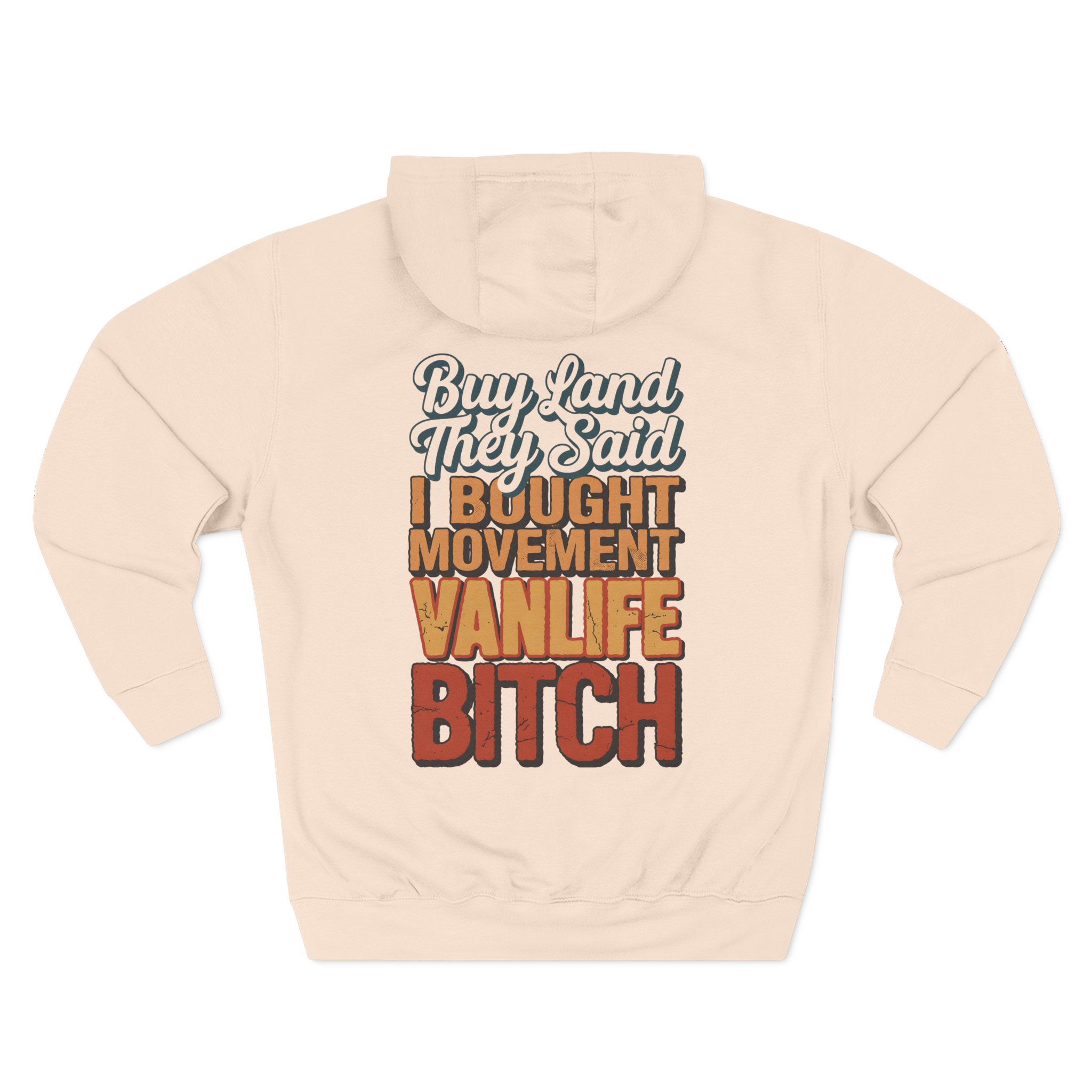 6411861210759761803_2048.jpeg Three-Panel Fleece Hoodie - "Buy Land They Said" Design F**K-Line