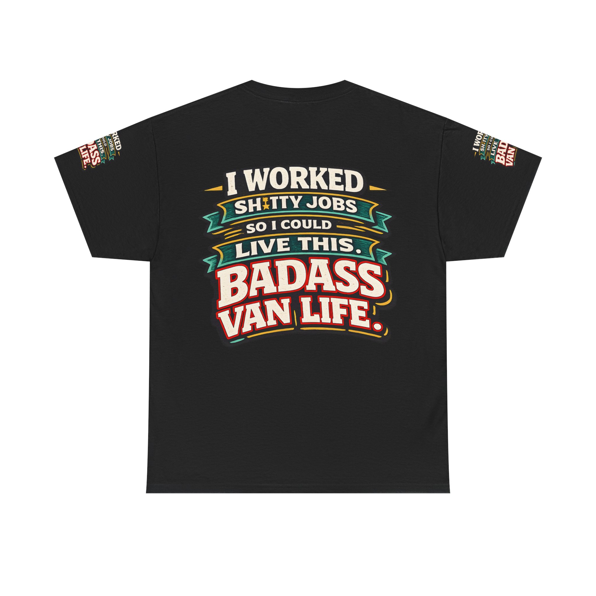 Unisex Heavy Cotton Tee — "I Worked Shitty Jobs" Design F**K-Line