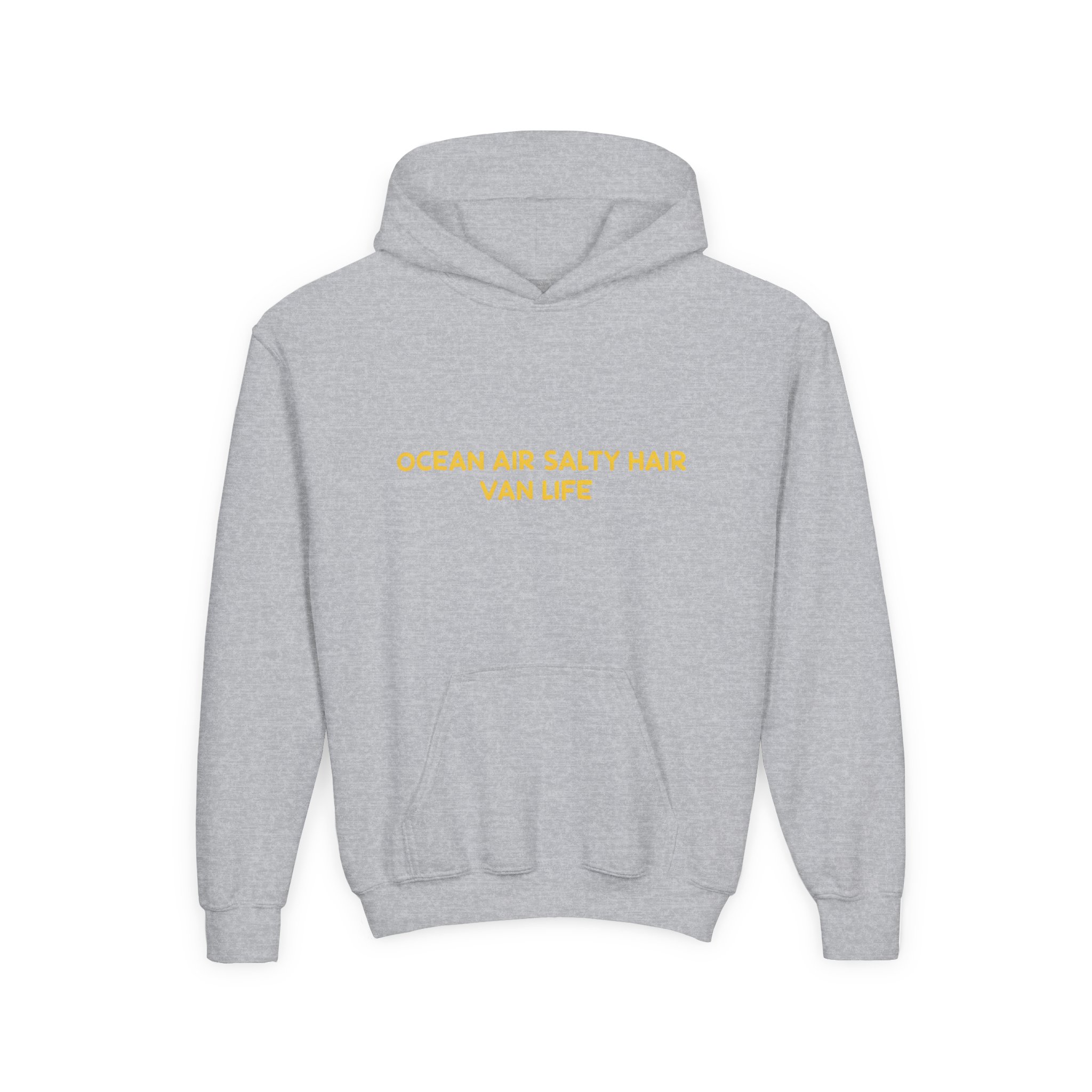6413253425072384760_2048.jpeg Youth Hoodie(Gildan) – "Ocean Air Salty Hair Van Life" (Design Sitcom-Line)
