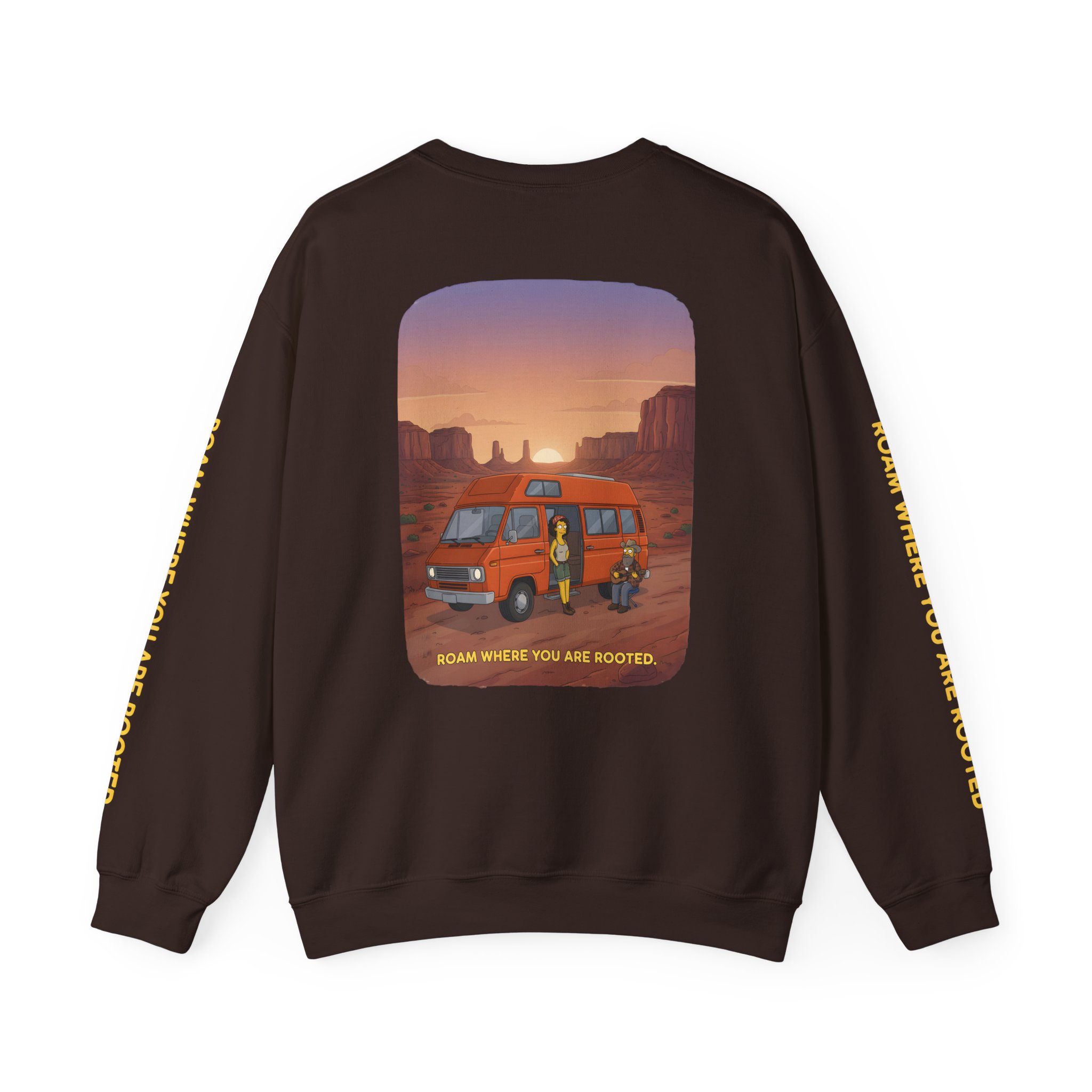 6417313595948147179_2048.jpeg Unisex Heavy Blend™ Crewneck Sweatshirt — "Roam Where You Are Rooted" Design Sitcom-Line